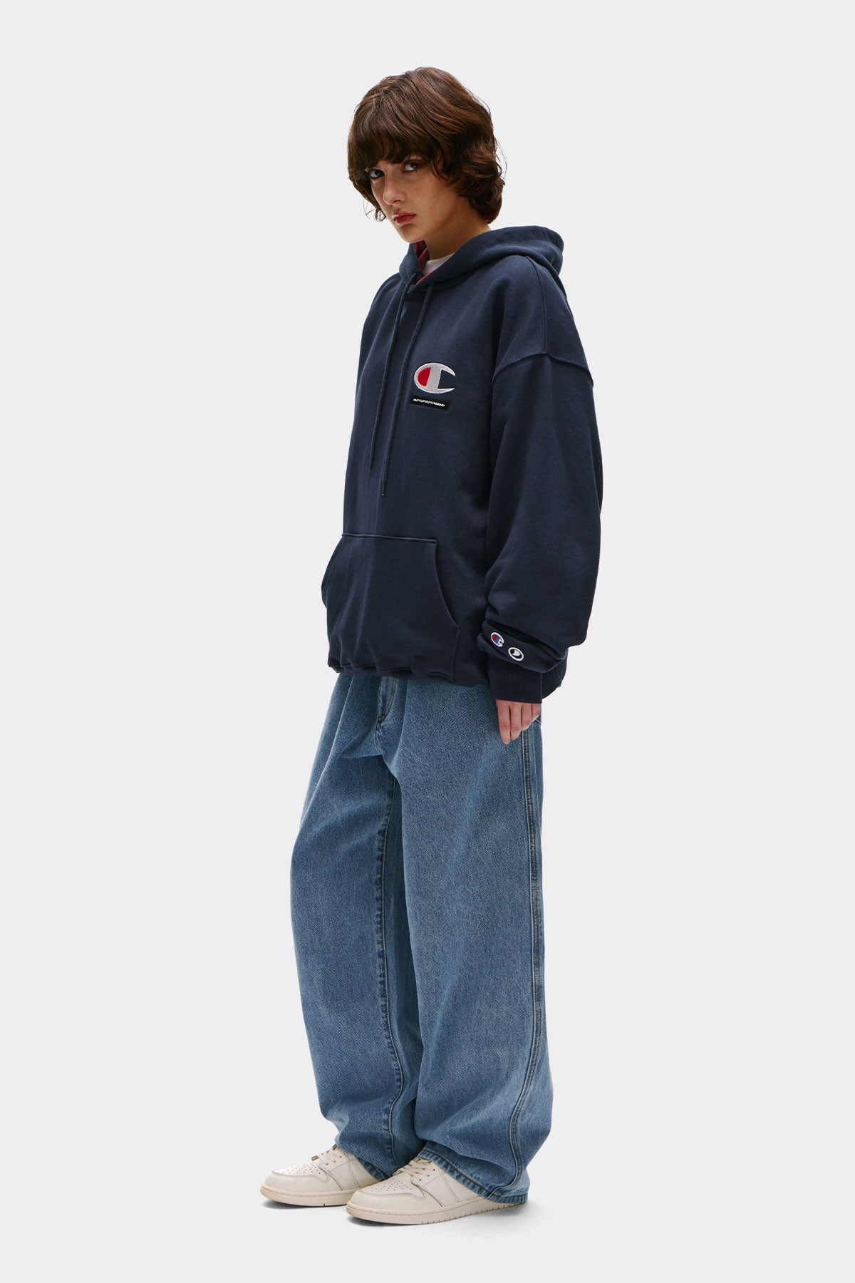 [CHAMPION x DIMITO] C-LOGO HOODIE NAVY (Available date : 26.10.12)