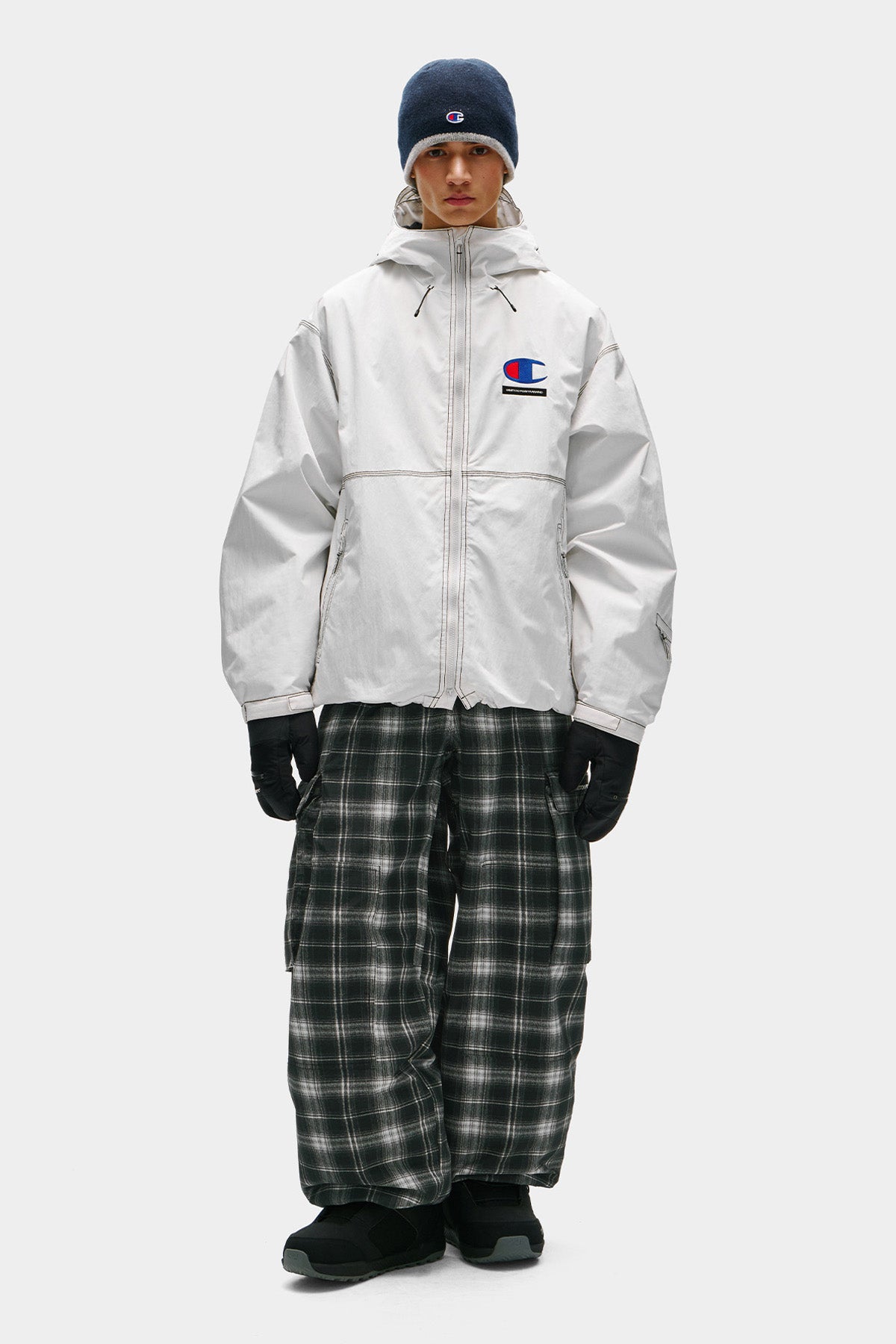 [CHAMPION x DIMITO] C-LOGO STITCHED JACKET WHITE (Available date : 26.10.12)