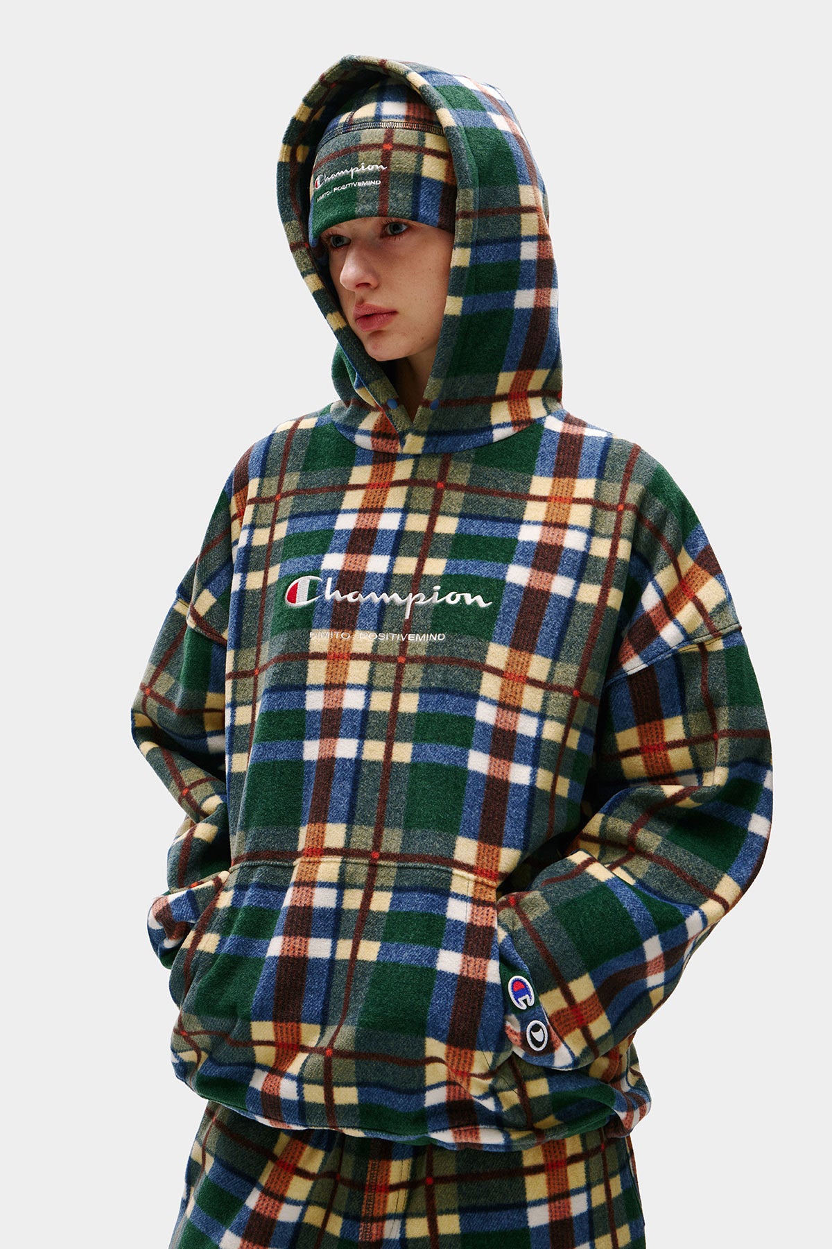 [CHAMPION x DIMITO] SCRIPT FLEECE HOODIE RETRO CHECK (Available date : 26.10.12)