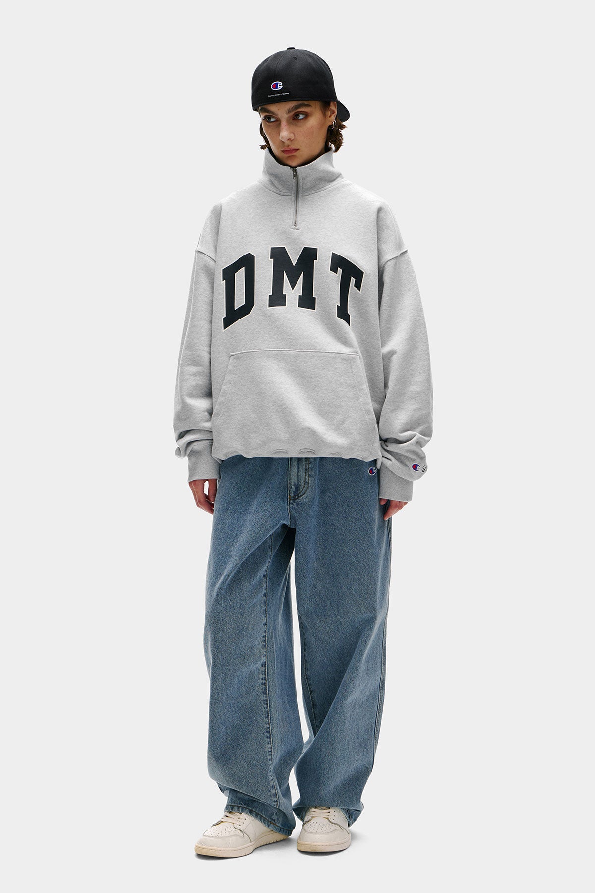 [CHAMPION x DIMITO] DMT VARSITY HALF ZIP SWEATSHIRT OXFORD GREY (Available date : 26.10.12)