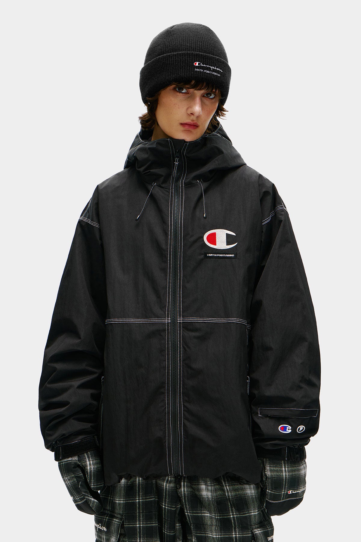 [CHAMPION x DIMITO] C-LOGO STITCHED JACKET BLACK (Available date : 26.10.12)
