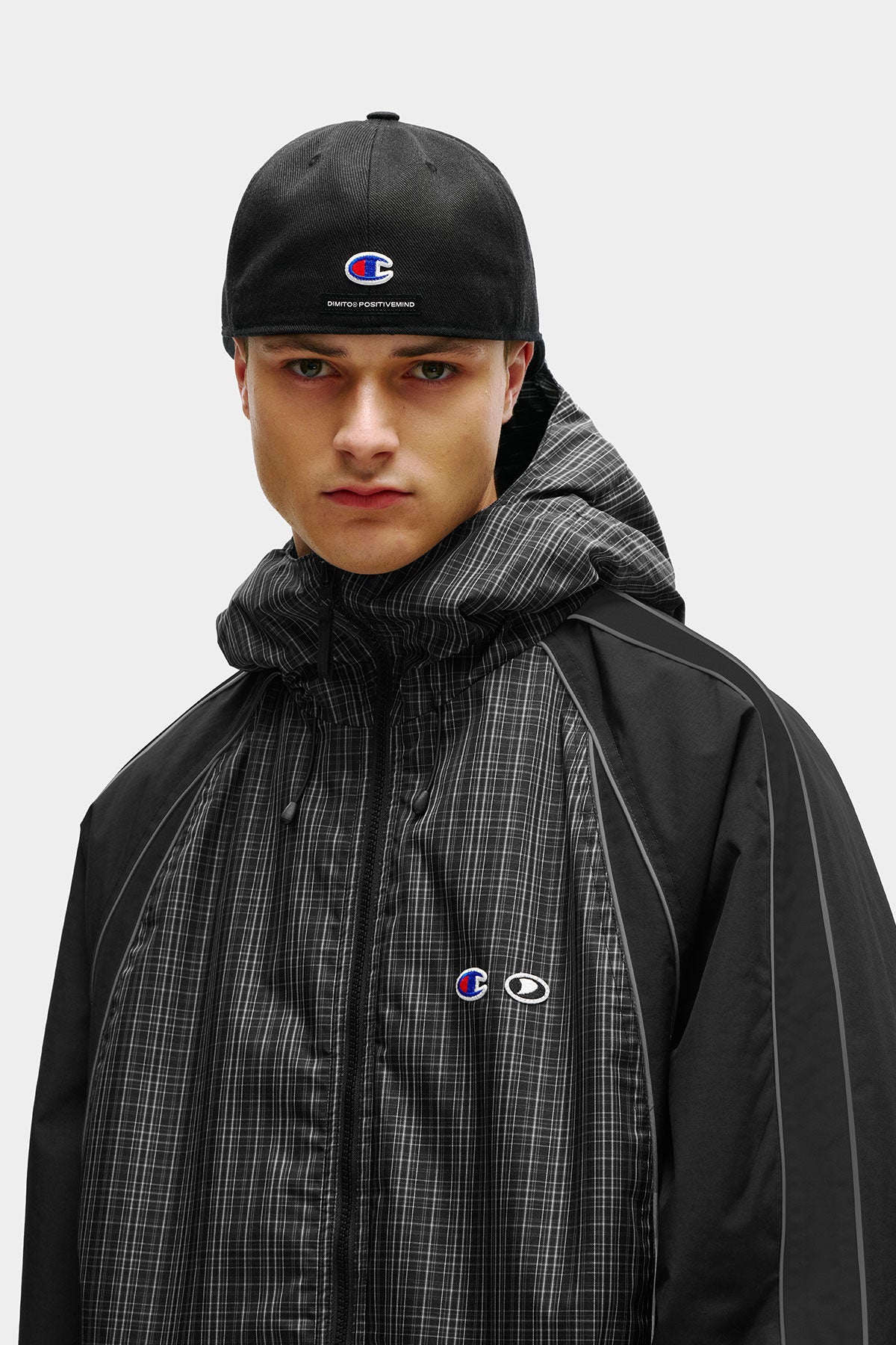 [CHAMPION x DIMITO] HERITAGE BLOCK LINE JACKET MONO CHECK (Available date : 26.10.12)