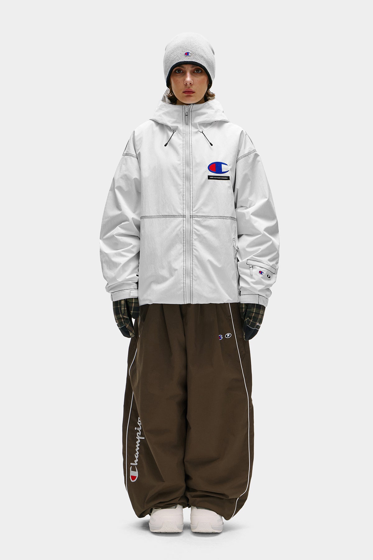 [CHAMPION x DIMITO] C-LOGO STITCHED JACKET WHITE (Available date : 26.10.12)
