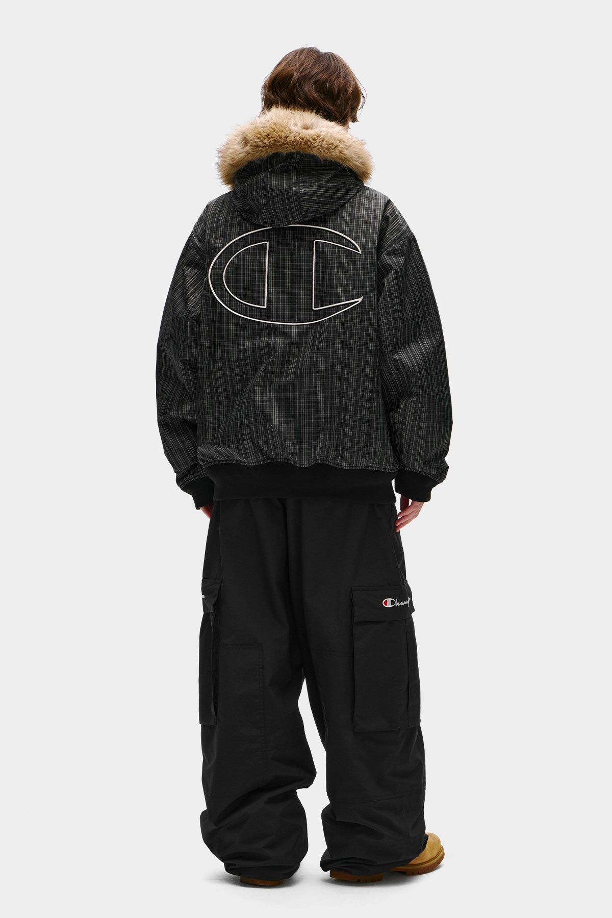 [CHAMPION x DIMITO] GIANT C-LOGO BOMBER JACKET MONO CHECK (Available date : 26.10.12)