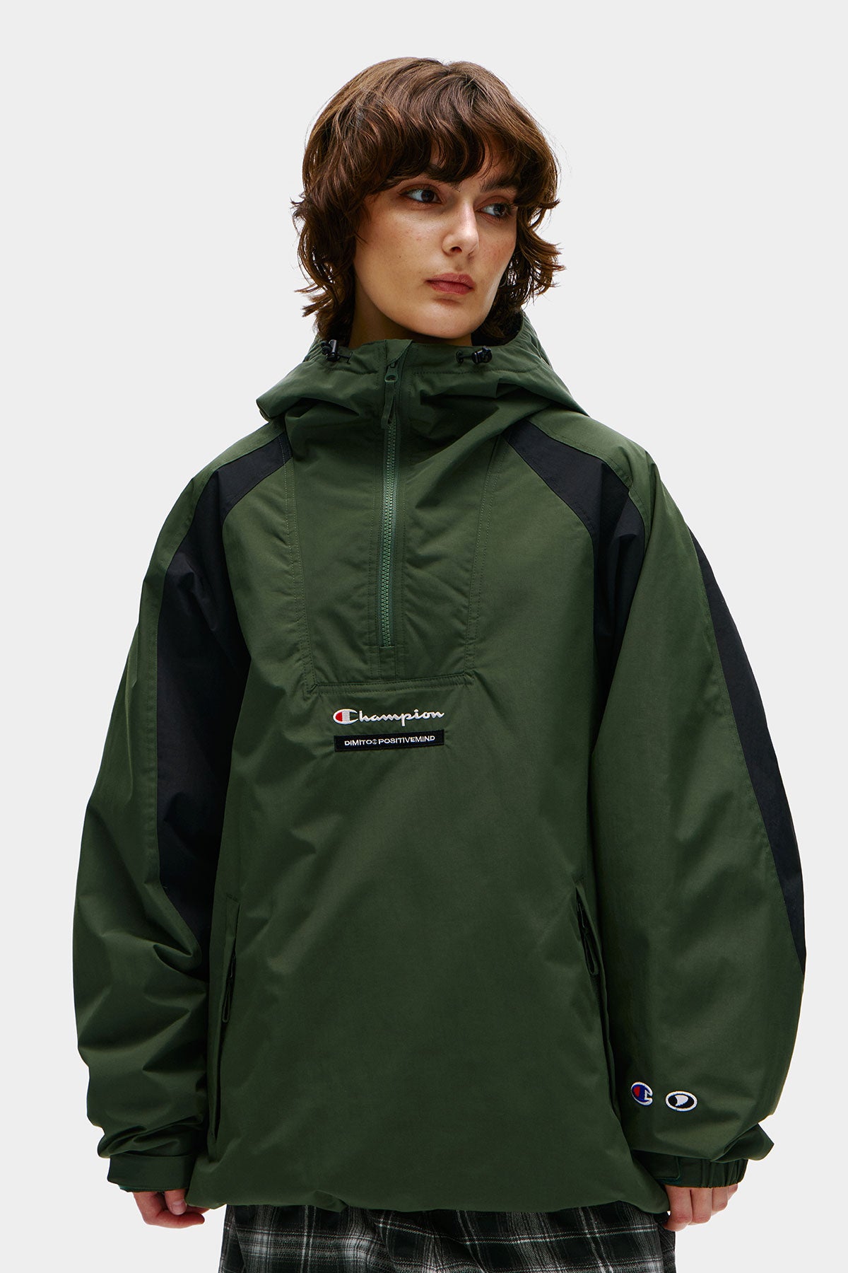 [CHAMPION x DIMITO] VARSITY ANORAK TRACK JACKET DARK GREEN (Available date : 26.10.12)