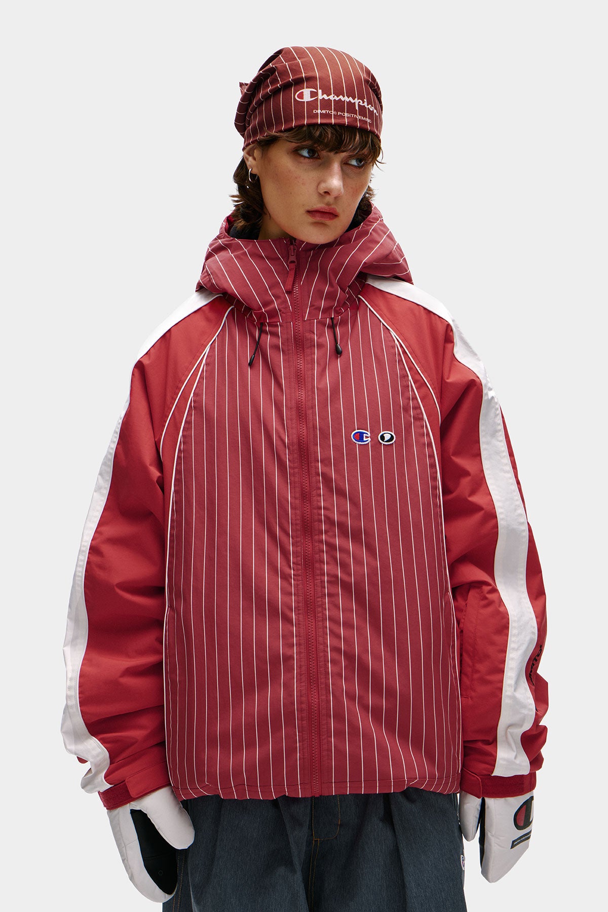 [CHAMPION x DIMITO] SCRIPT LOGO BANDANA STRIPE RED (Available date : 26.10.12)