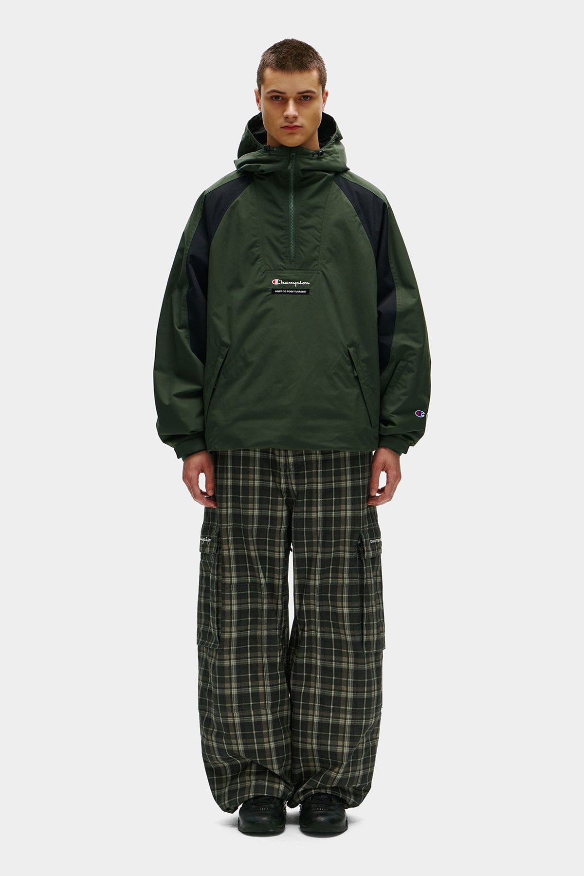 [CHAMPION x DIMITO] VARSITY ANORAK TRACK JACKET DARK GREEN (Available date : 26.10.12)
