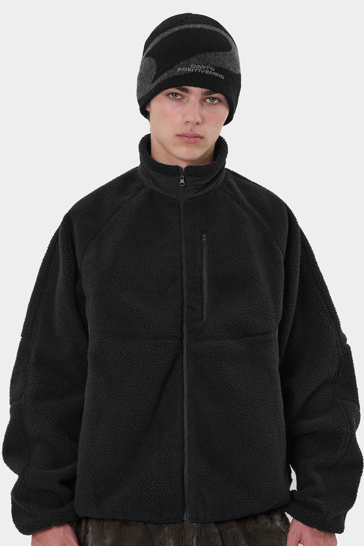 BIG CIRCLE LOGO BEANIE BLACK