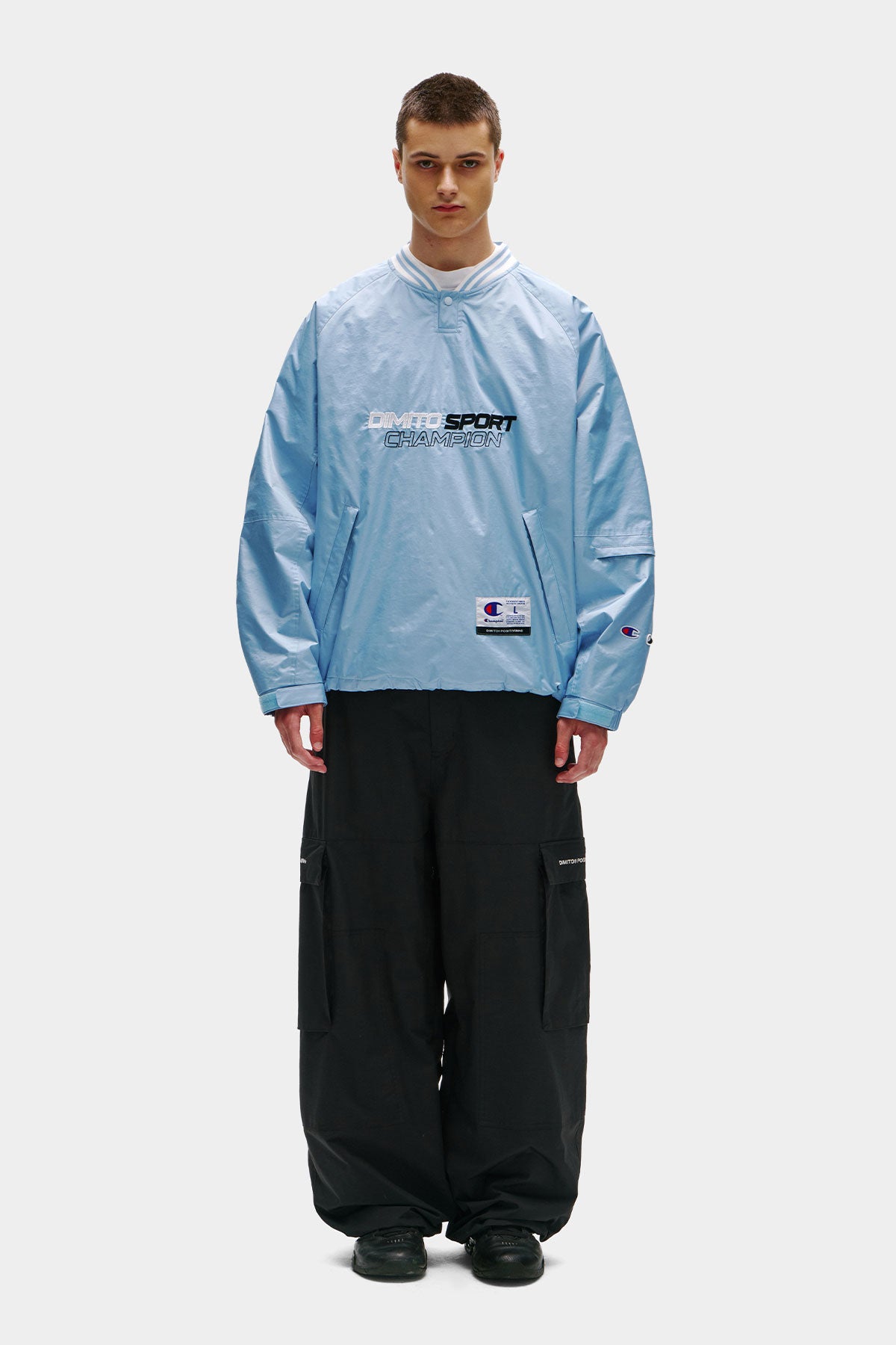 [CHAMPION x DIMITO] SPORT V-NECK SNAP PULLOVER ICE COLUMBIA (Available date : 26.10.12)
