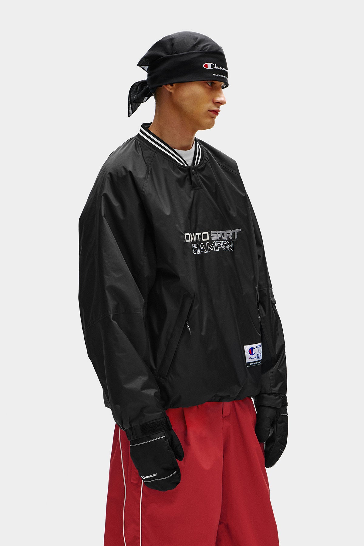 [CHAMPION x DIMITO] STITCHED LINE MITTEN BLACK (Available date : 26.10.12)