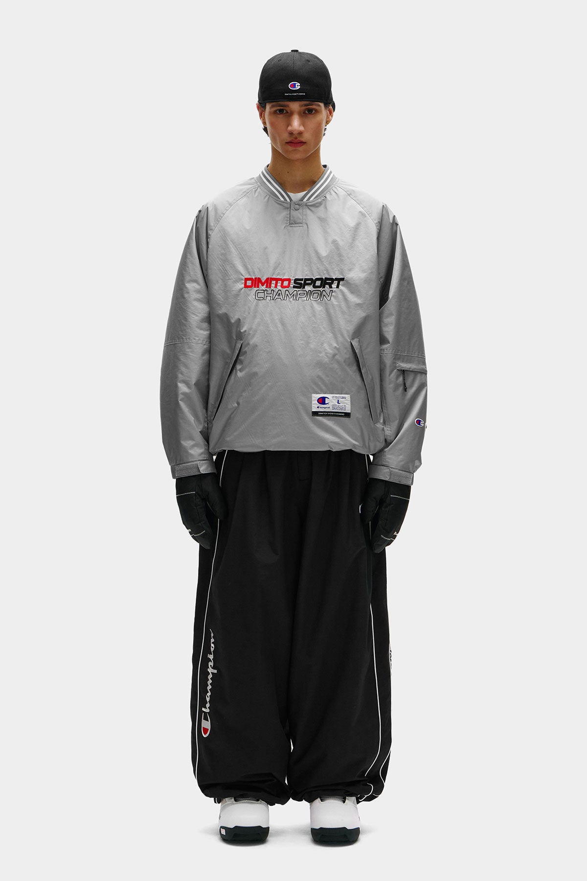 [CHAMPION x DIMITO] SCRIPT TRACK BANDED PANTS (WIDE FIT LV.2) BLACK (Available date : 26.10.12)