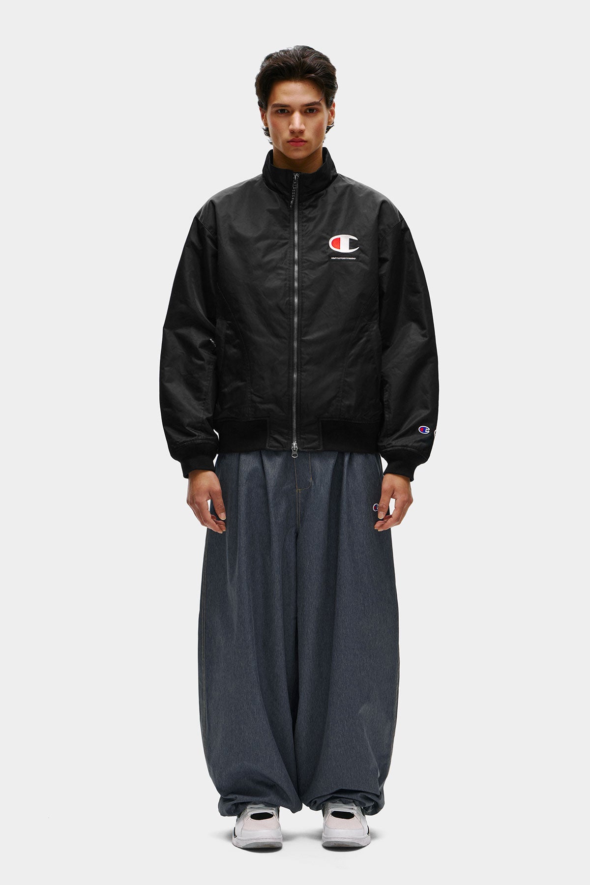 [CHAMPION x DIMITO] DMT VARSITY BOMBER JACKET BLACK (Available date : 26.10.12)