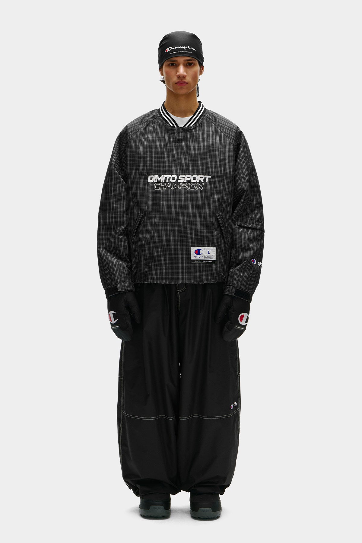[CHAMPION x DIMITO] SPORT V-NECK SNAP PULLOVER MONO CHECK (Available date : 26.10.12)