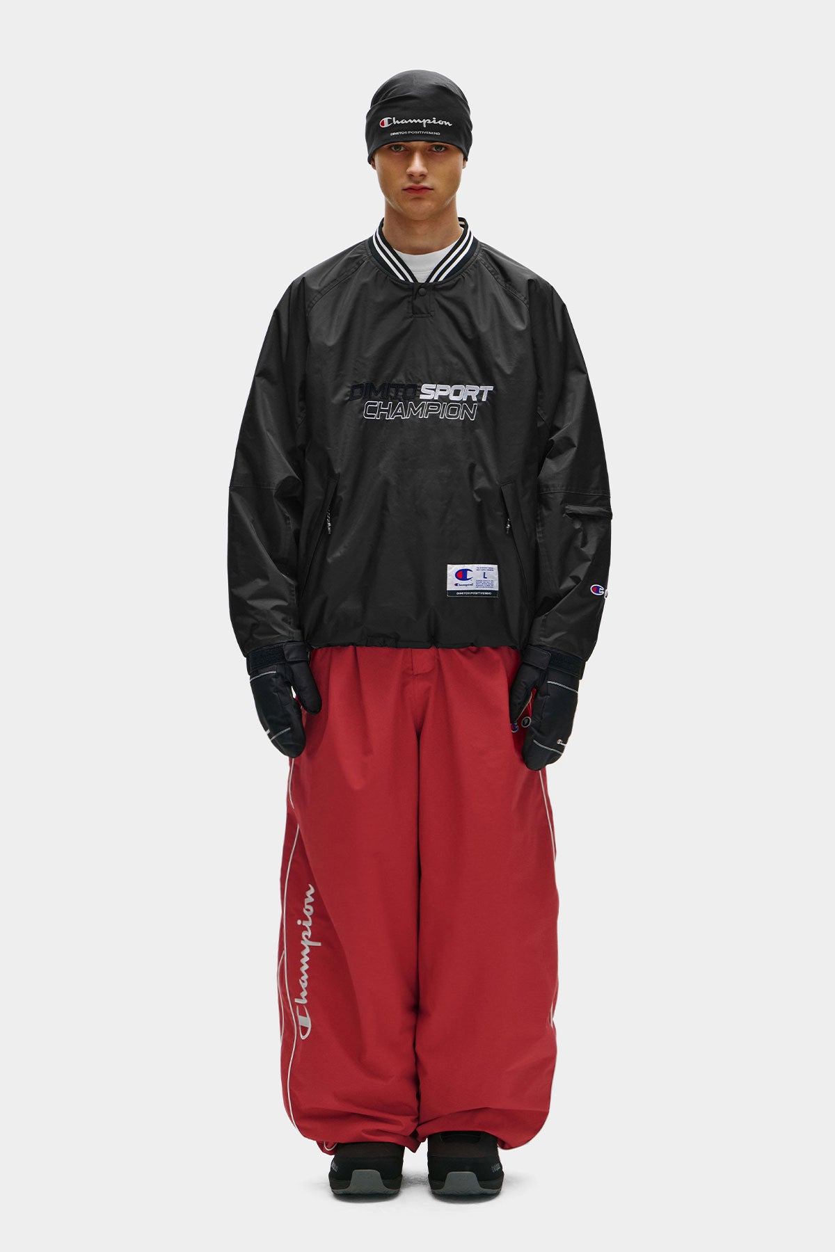 [CHAMPION x DIMITO] SCRIPT TRACK BANDED PANTS (WIDE FIT LV.2) STANFORD RED (Available date : 26.10.12)