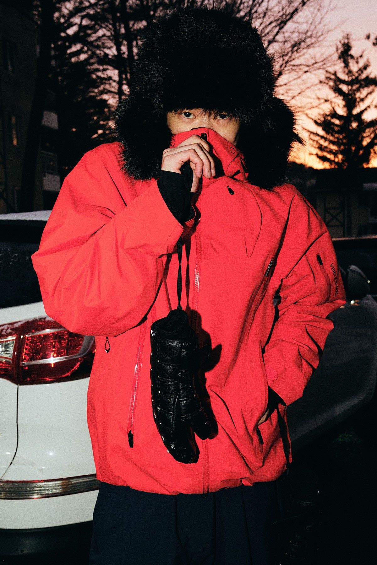 FAUX FUR HAT BLACK BEAR