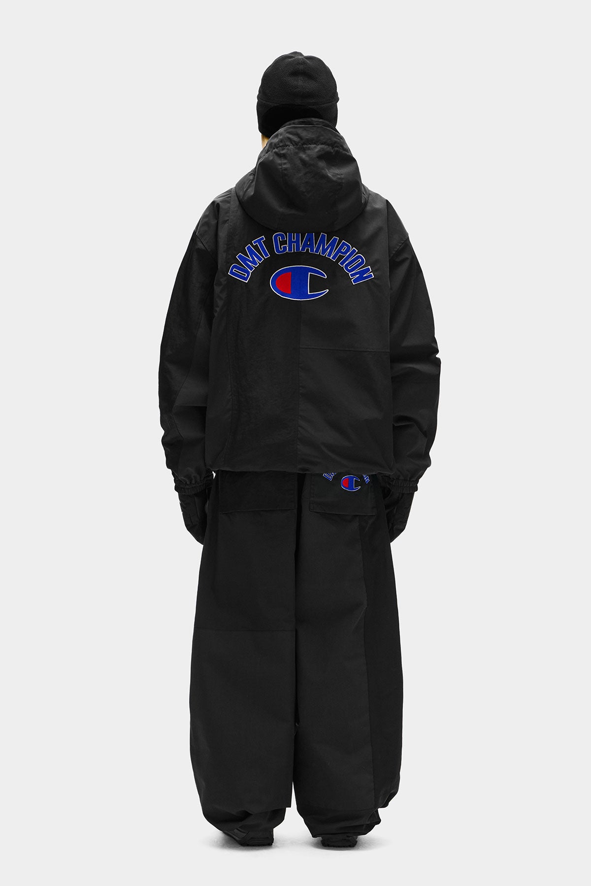 [CHAMPION x DIMITO] C-LOGO COLLEGE PATCHWORK PANTS (WIDE FIT LV.2) BLACK MIX (Available date : 26.10.12)