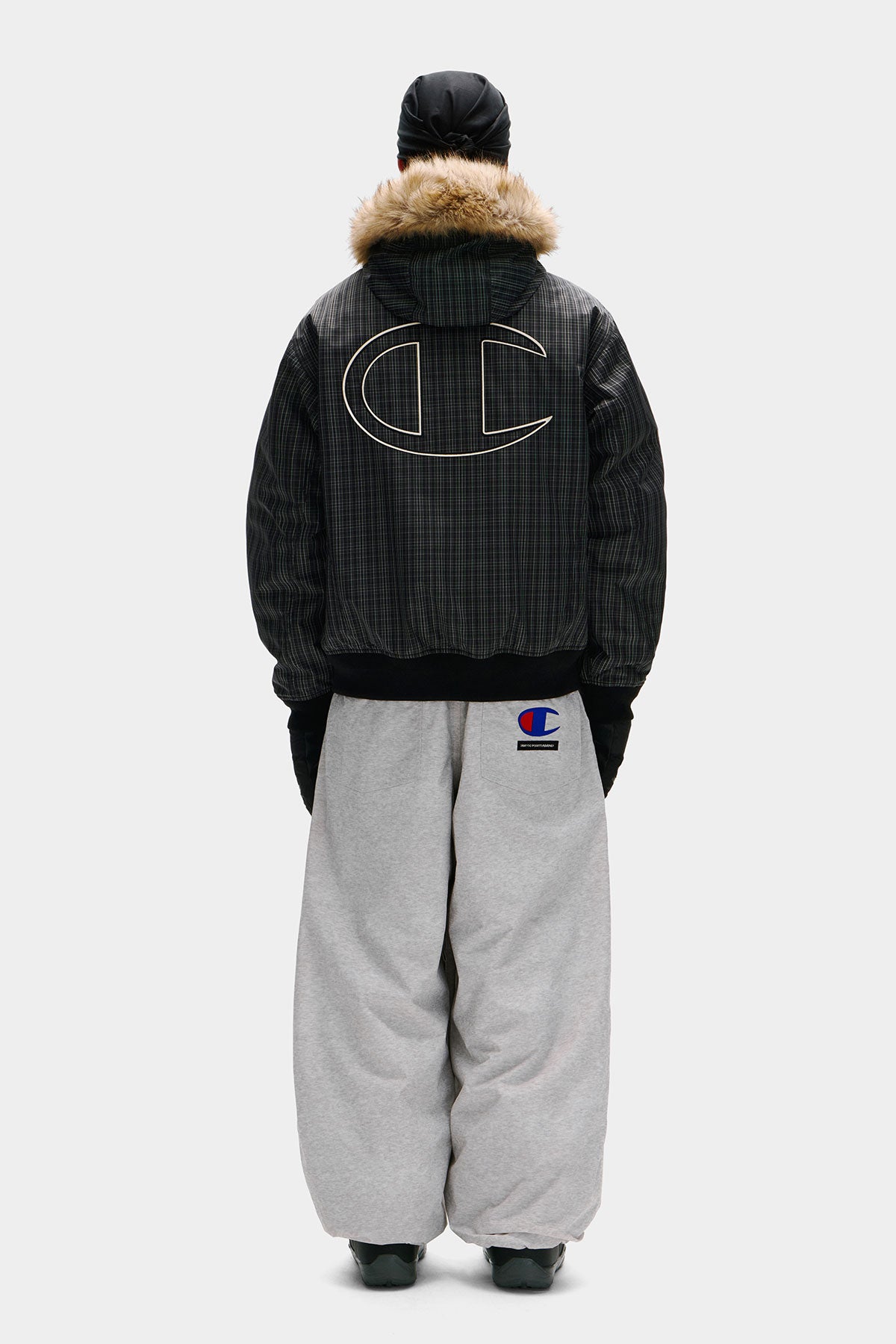 [CHAMPION x DIMITO] GIANT C-LOGO BOMBER JACKET MONO CHECK (Available date : 26.10.12)