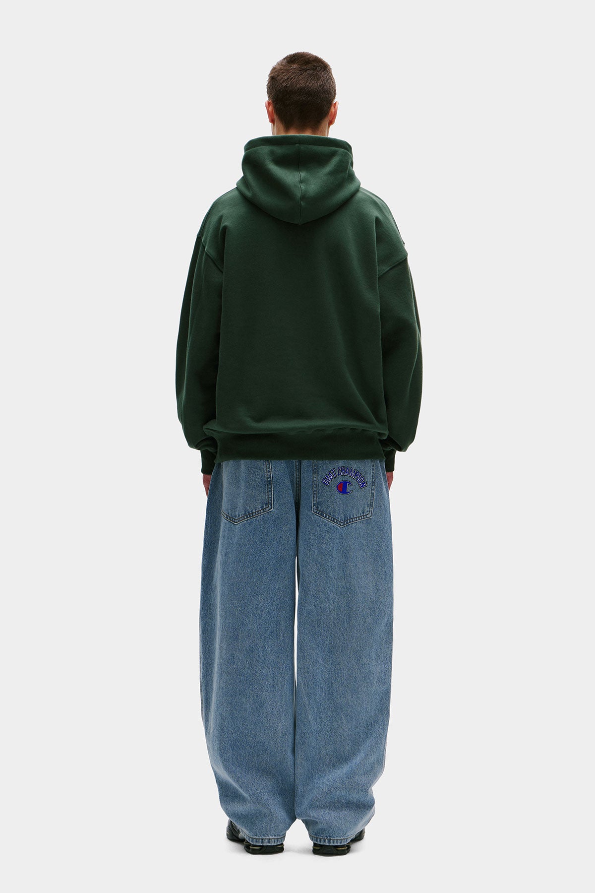 [CHAMPION x DIMITO] C-LOGO HOODIE GREEN (Available date : 26.10.12)