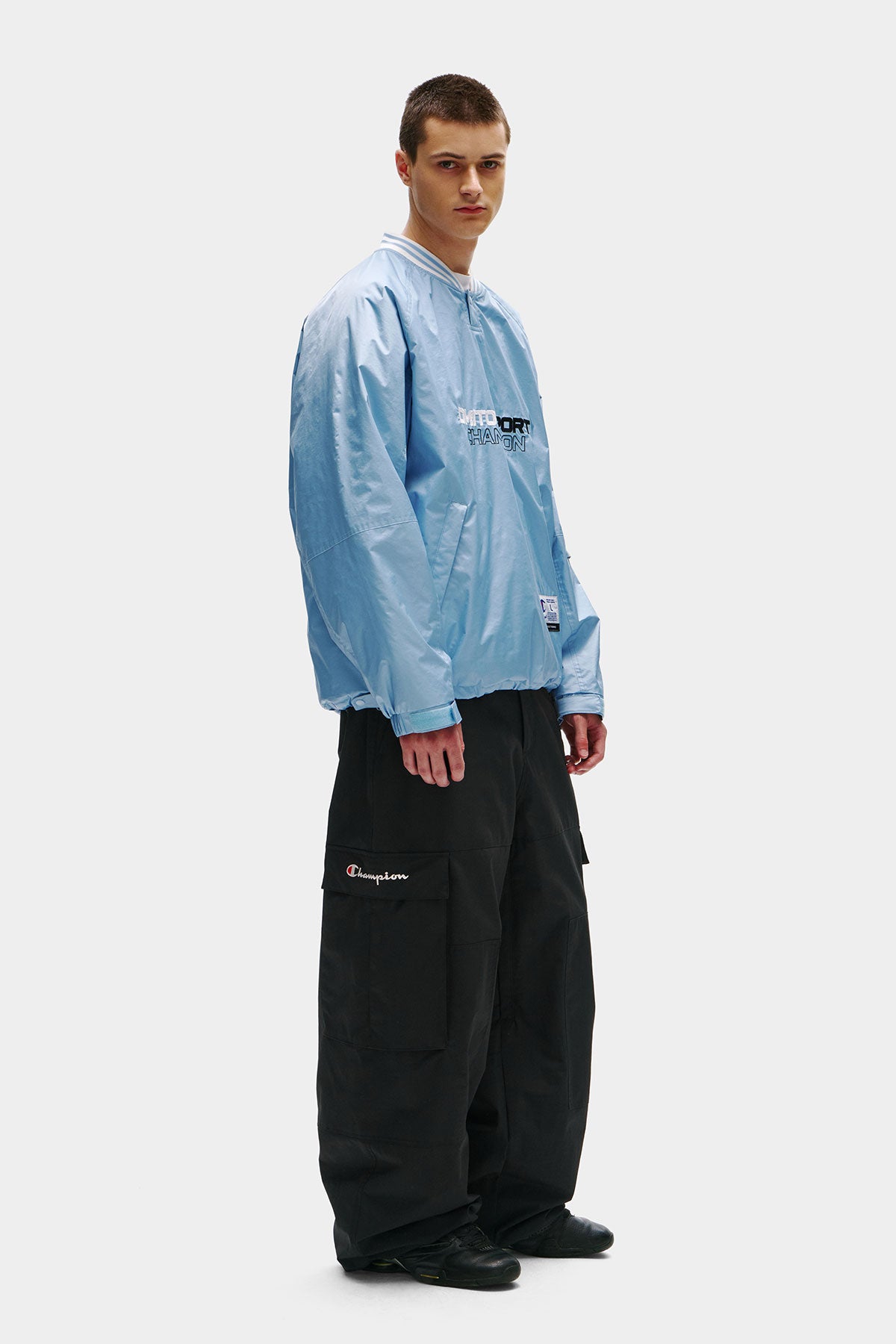 [CHAMPION x DIMITO] SPORT V-NECK SNAP PULLOVER ICE COLUMBIA (Available date : 26.10.12)