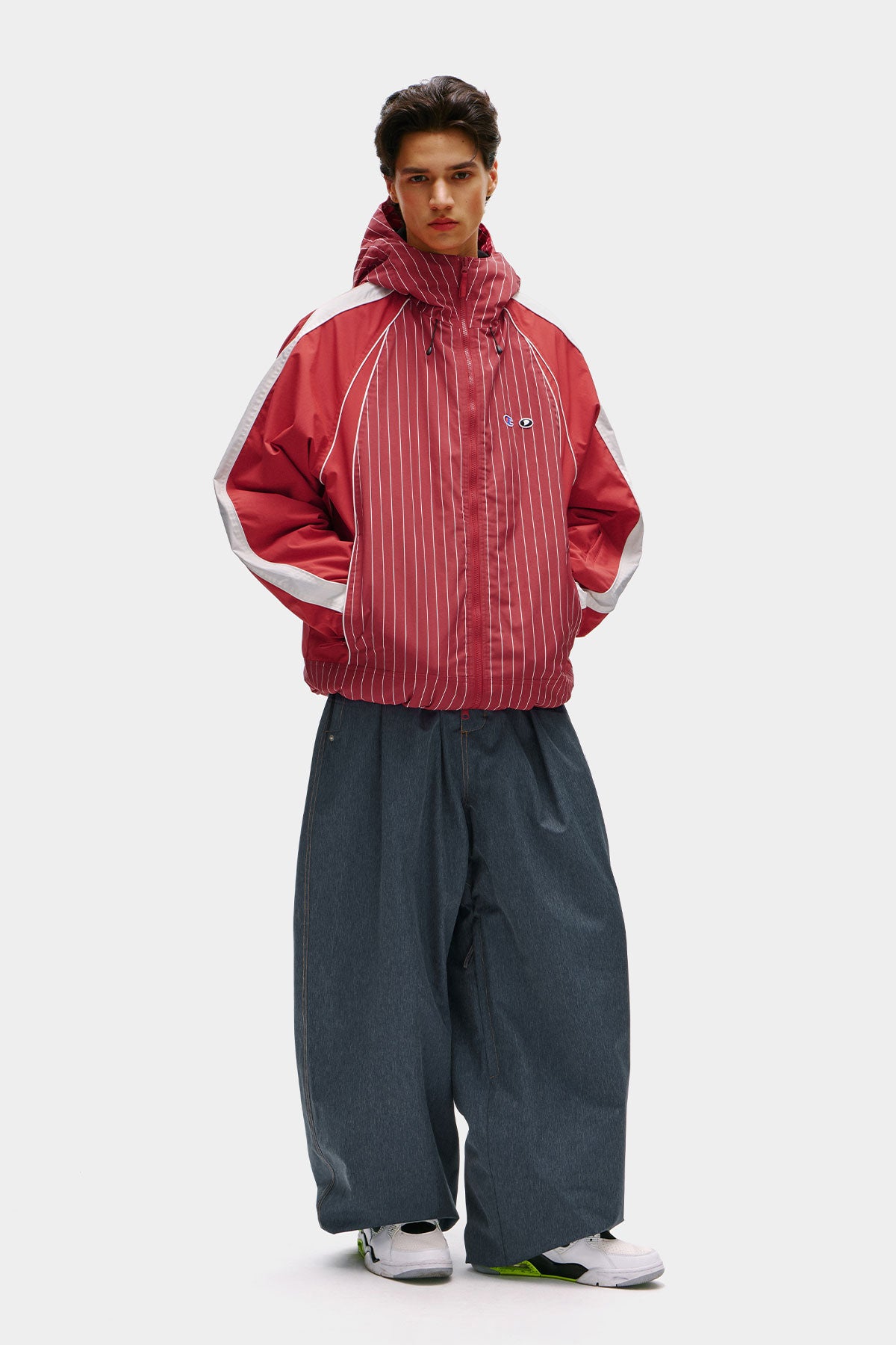 [CHAMPION x DIMITO] HERITAGE BLOCK LINE JACKET STRIPE RED (Available date : 26.10.12)