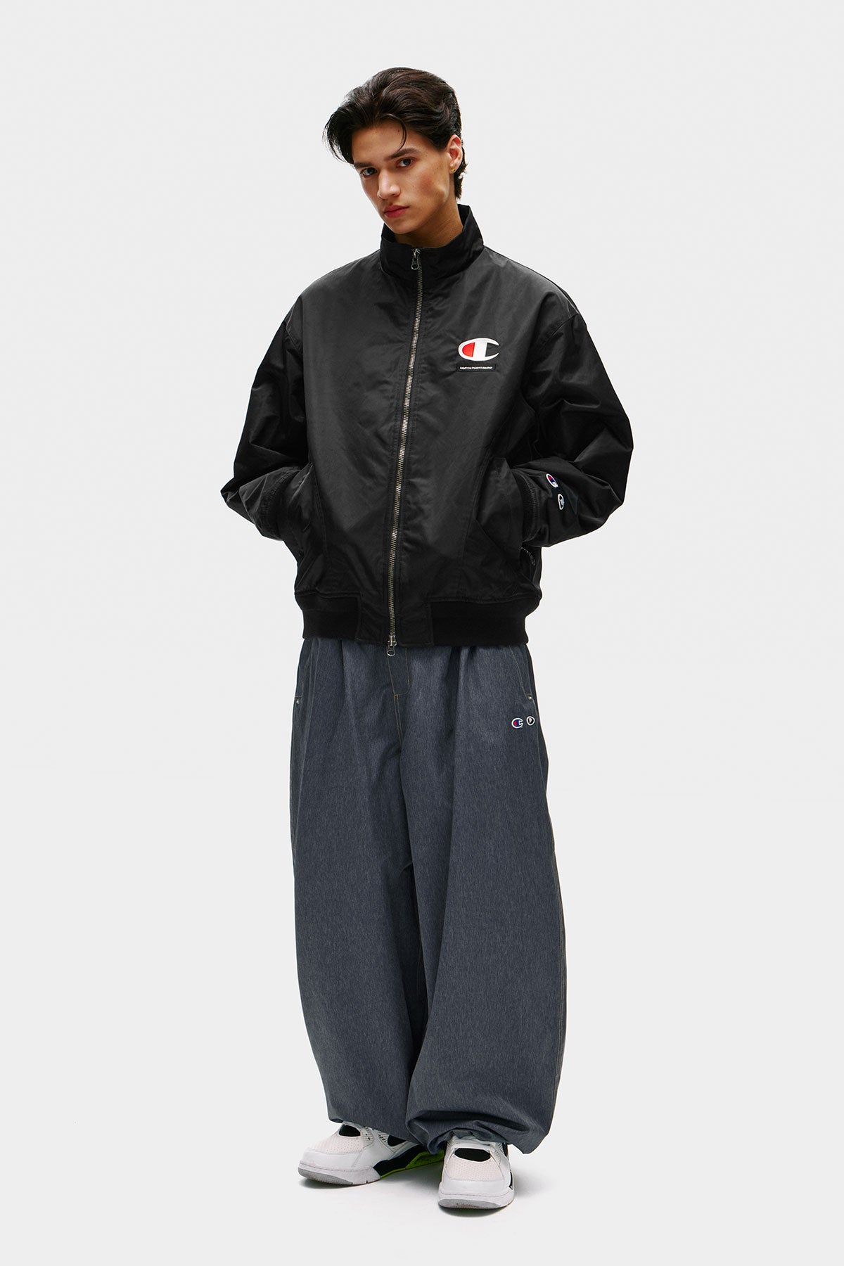 [CHAMPION x DIMITO] DMT VARSITY BOMBER JACKET BLACK (Available date : 26.10.12)