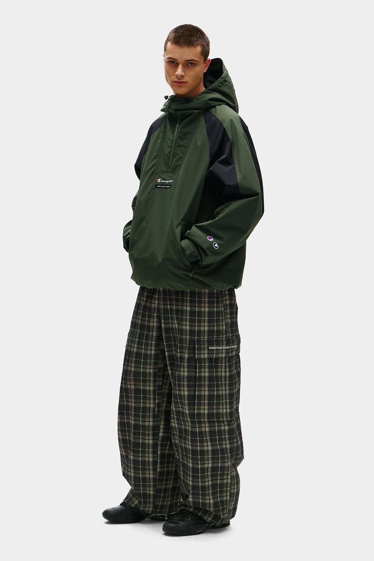 [CHAMPION x DIMITO] VARSITY ANORAK TRACK JACKET DARK GREEN (Available date : 26.10.12)