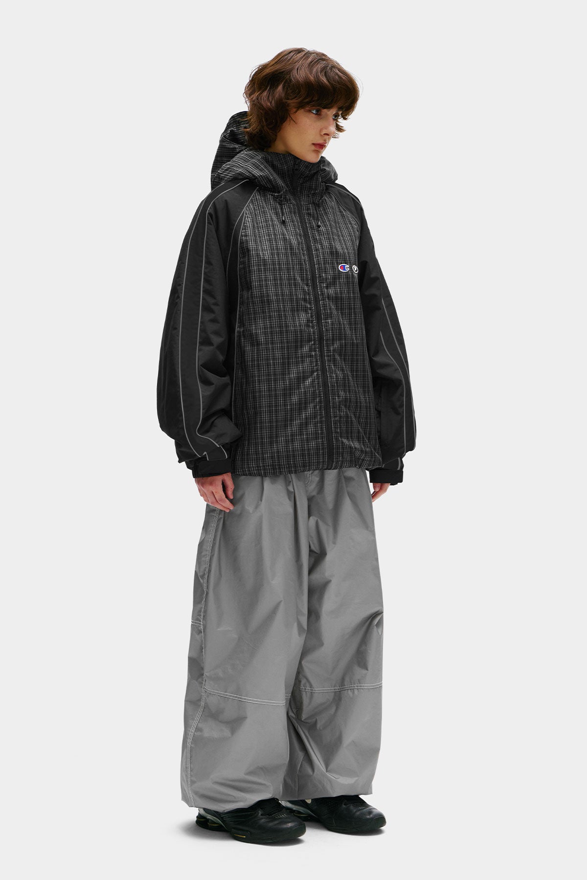 [CHAMPION x DIMITO] HERITAGE BLOCK LINE JACKET MONO CHECK (Available date : 26.10.12)