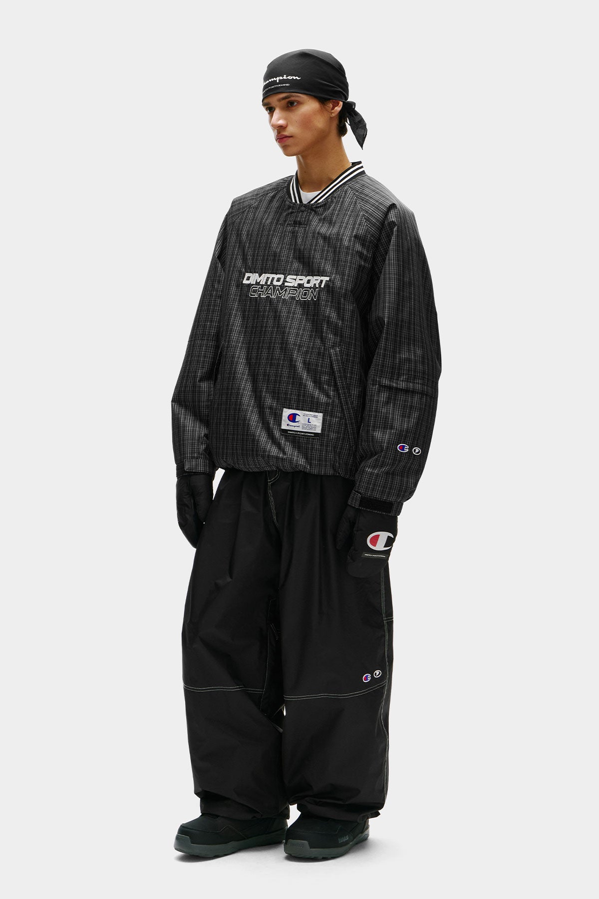 [CHAMPION x DIMITO] SPORT V-NECK SNAP PULLOVER MONO CHECK (Available date : 26.10.12)