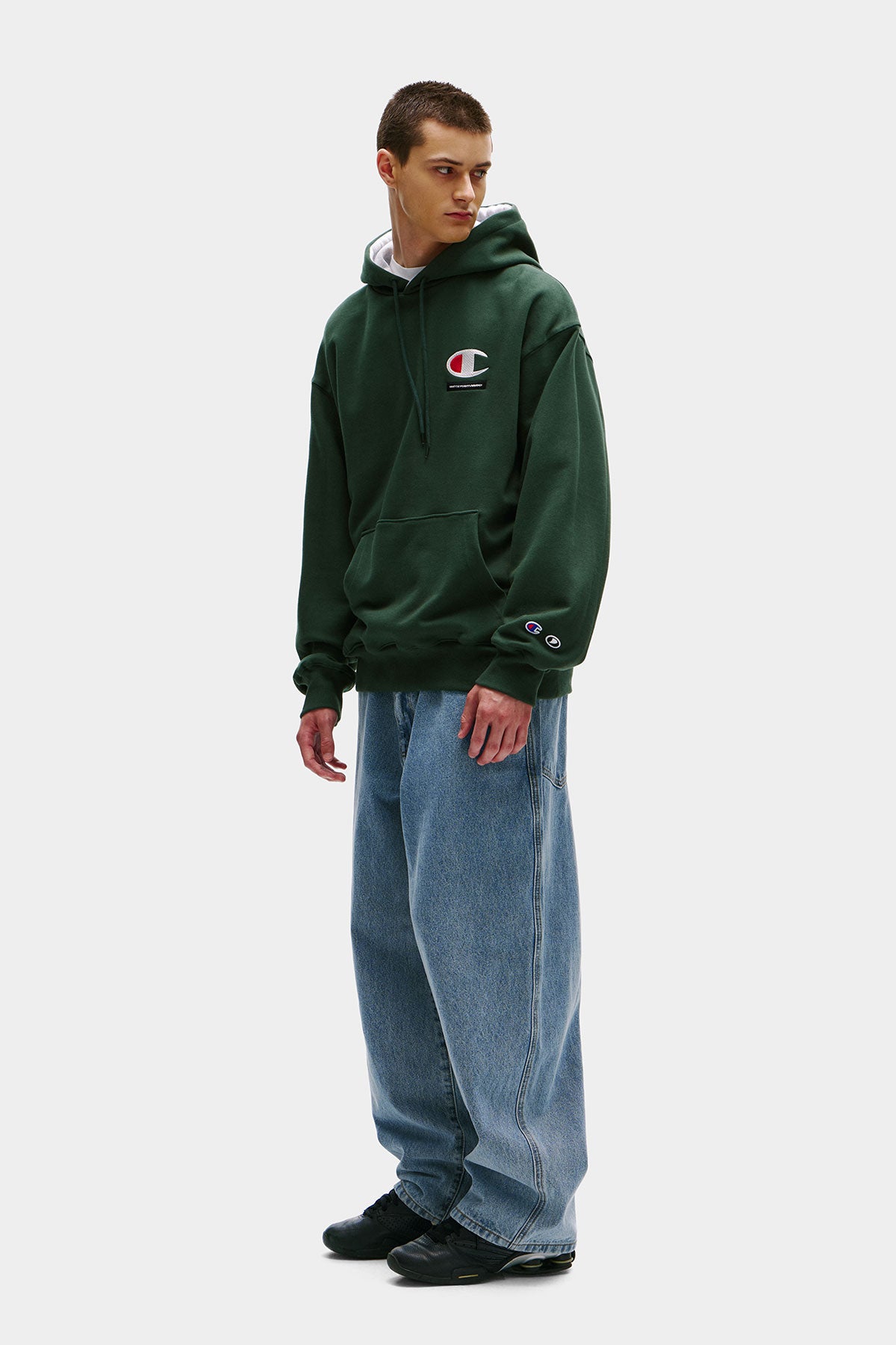 [CHAMPION x DIMITO] C-LOGO HOODIE GREEN (Available date : 26.10.12)