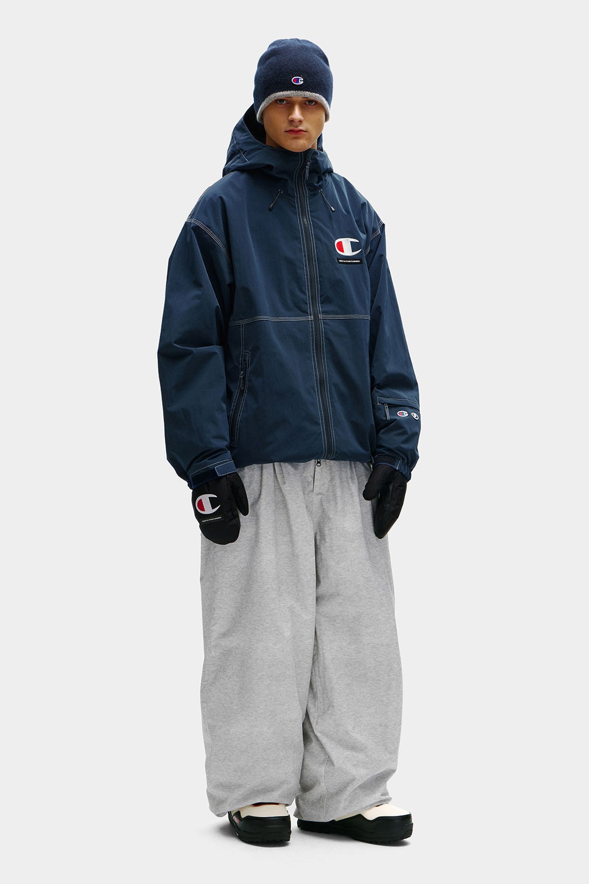 [CHAMPION x DIMITO] C-LOGO STITCHED JACKET YALE BLUE (Available date : 26.10.12)
