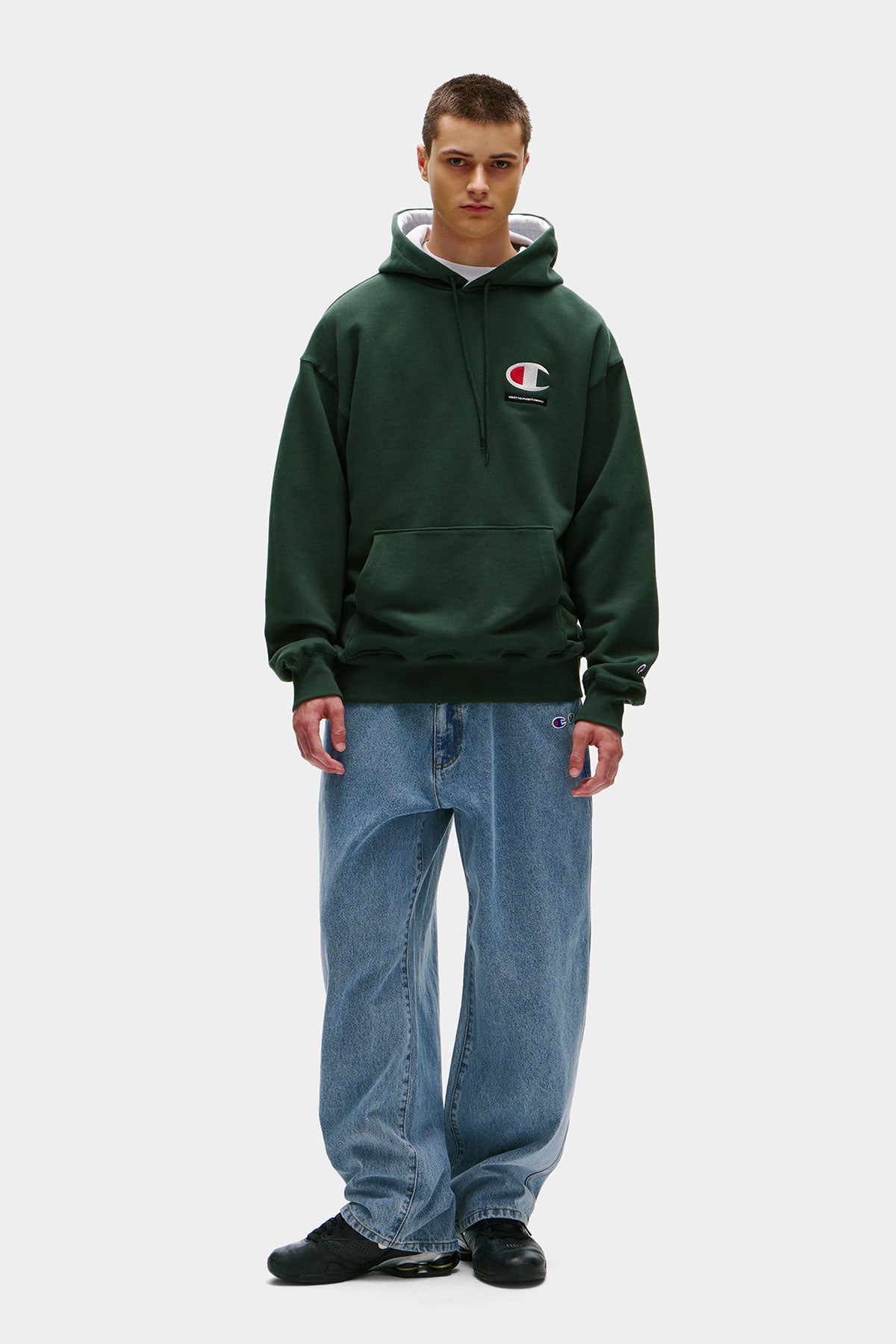 [CHAMPION x DIMITO] C-LOGO HOODIE GREEN (Available date : 26.10.12)