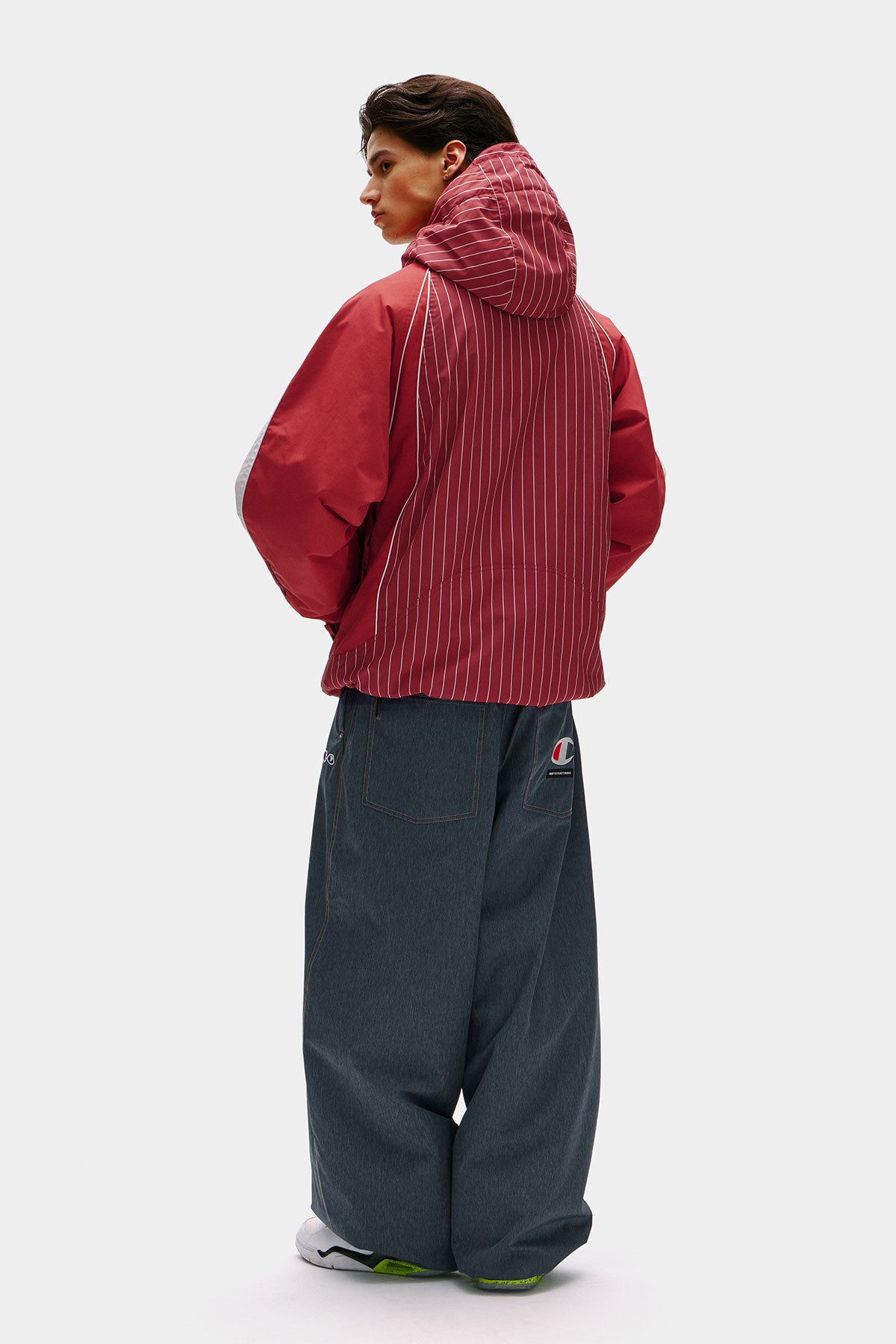 [CHAMPION x DIMITO] HERITAGE BLOCK LINE JACKET STRIPE RED (Available date : 26.10.12)