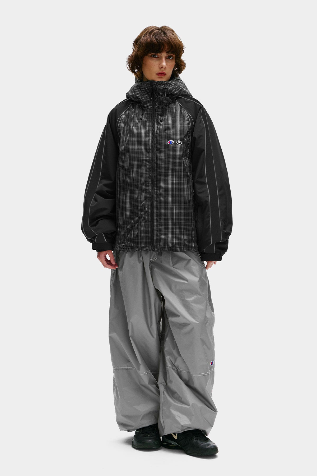 [CHAMPION x DIMITO] HERITAGE BLOCK LINE JACKET MONO CHECK (Available date : 26.10.12)