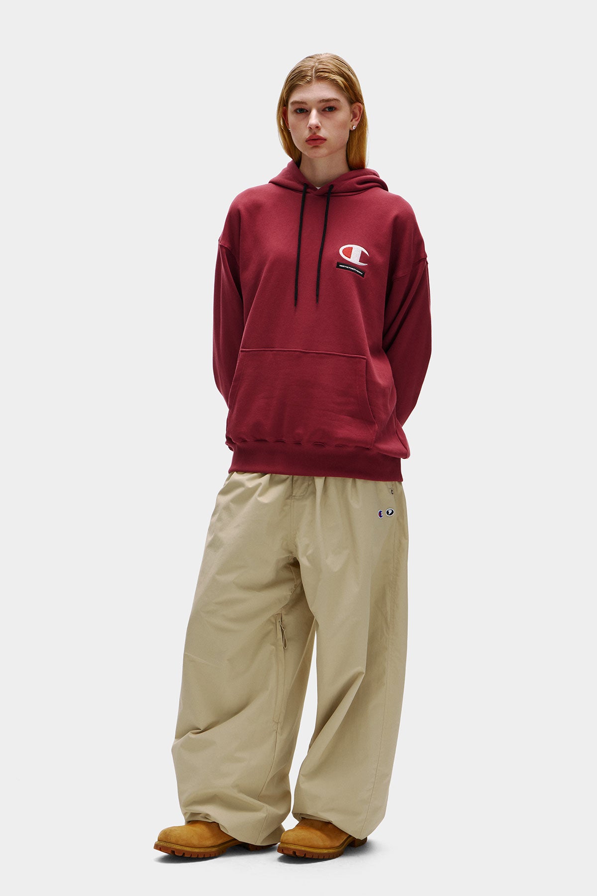 [CHAMPION x DIMITO] C-LOGO HOODIE BURGUNDY (Available date : 26.10.12)