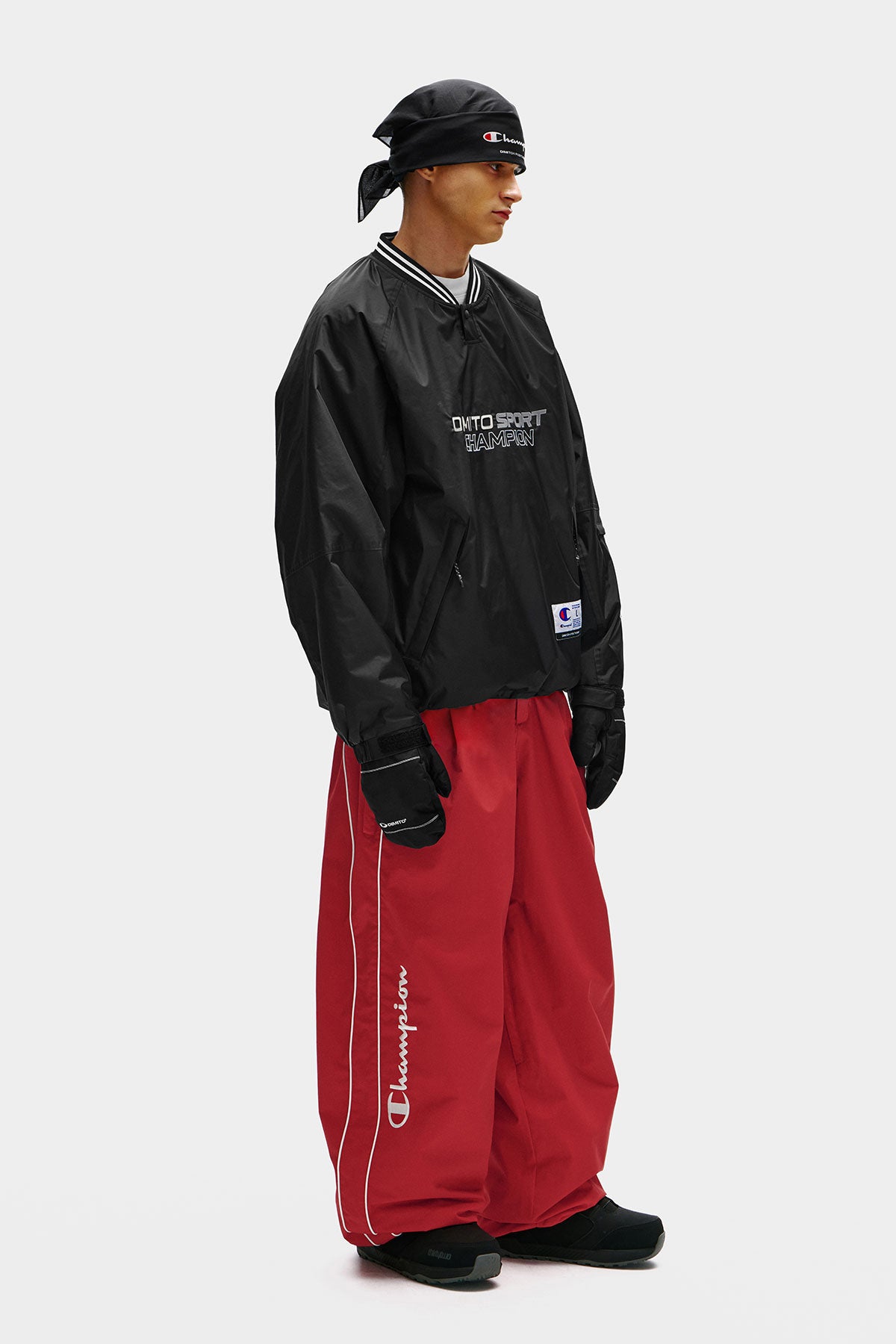 [CHAMPION x DIMITO] SCRIPT TRACK BANDED PANTS (WIDE FIT LV.2) STANFORD RED (Available date : 26.10.12)