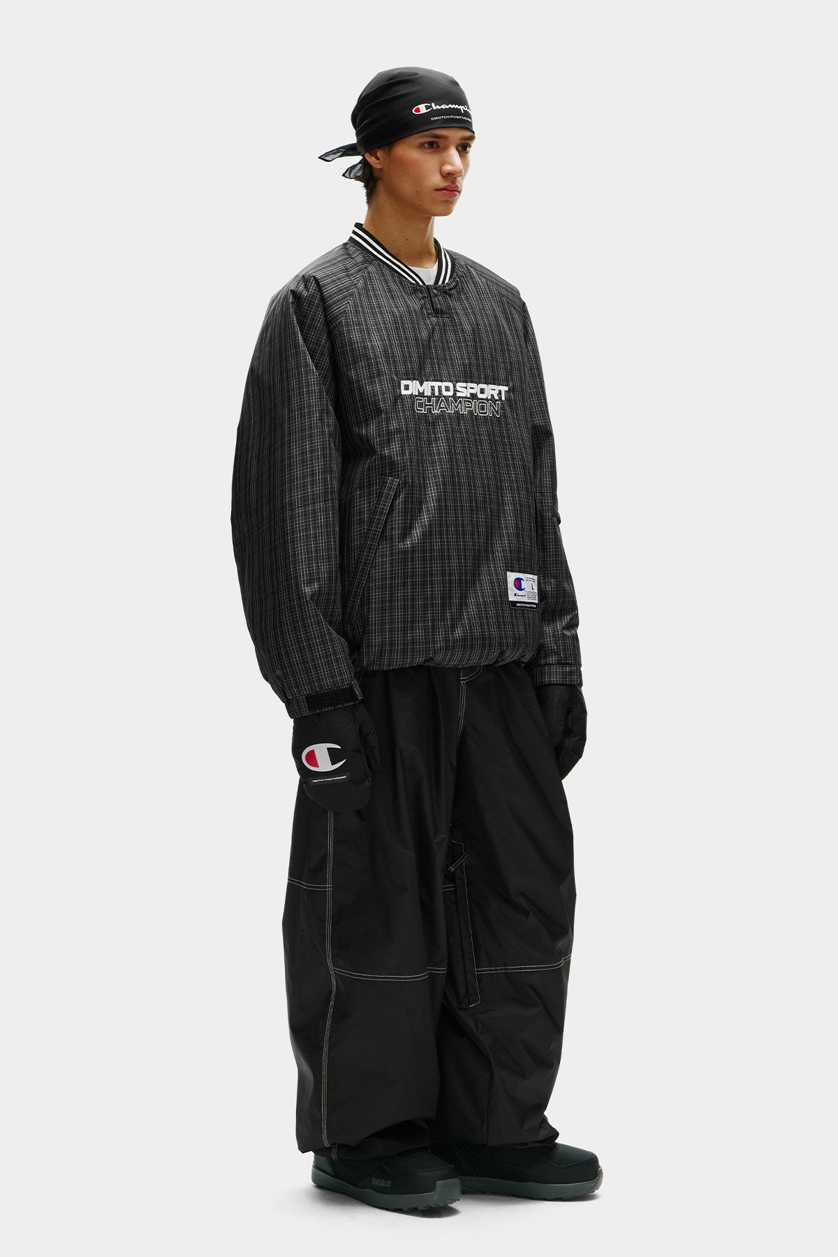 [CHAMPION x DIMITO] STITCH BANDED PANTS (WIDE FIT LV.2) BLACK (Available date : 26.10.12)