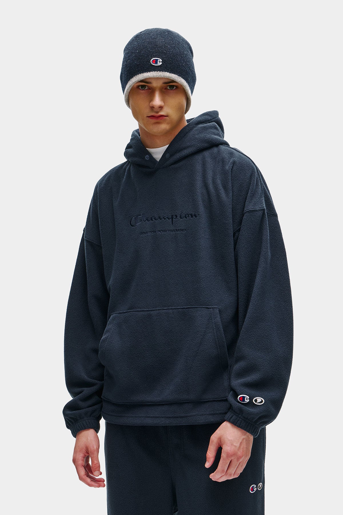 [CHAMPION x DIMITO] SCRIPT FLEECE HOODIE INDIGO (Available date : 26.10.12)