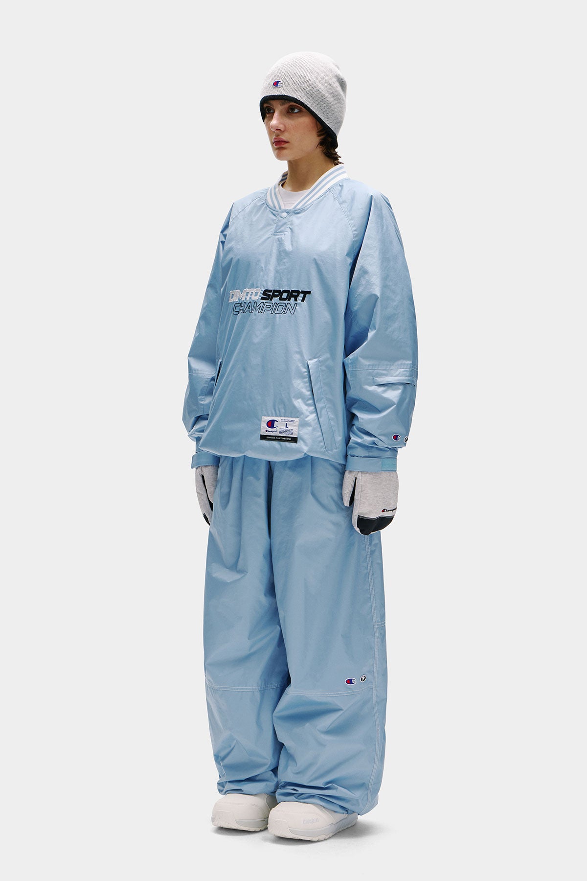 [CHAMPION x DIMITO] SPORT V-NECK SNAP PULLOVER ICE COLUMBIA (Available date : 26.10.12)
