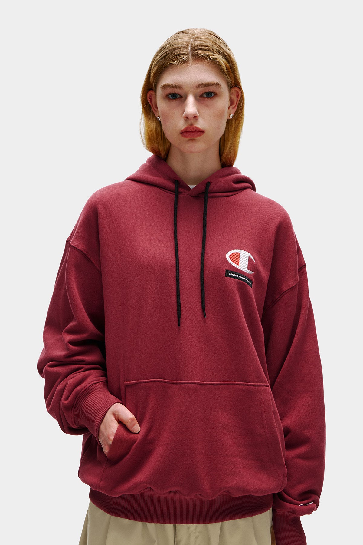 [CHAMPION x DIMITO] C-LOGO HOODIE BURGUNDY (Available date : 26.10.12)