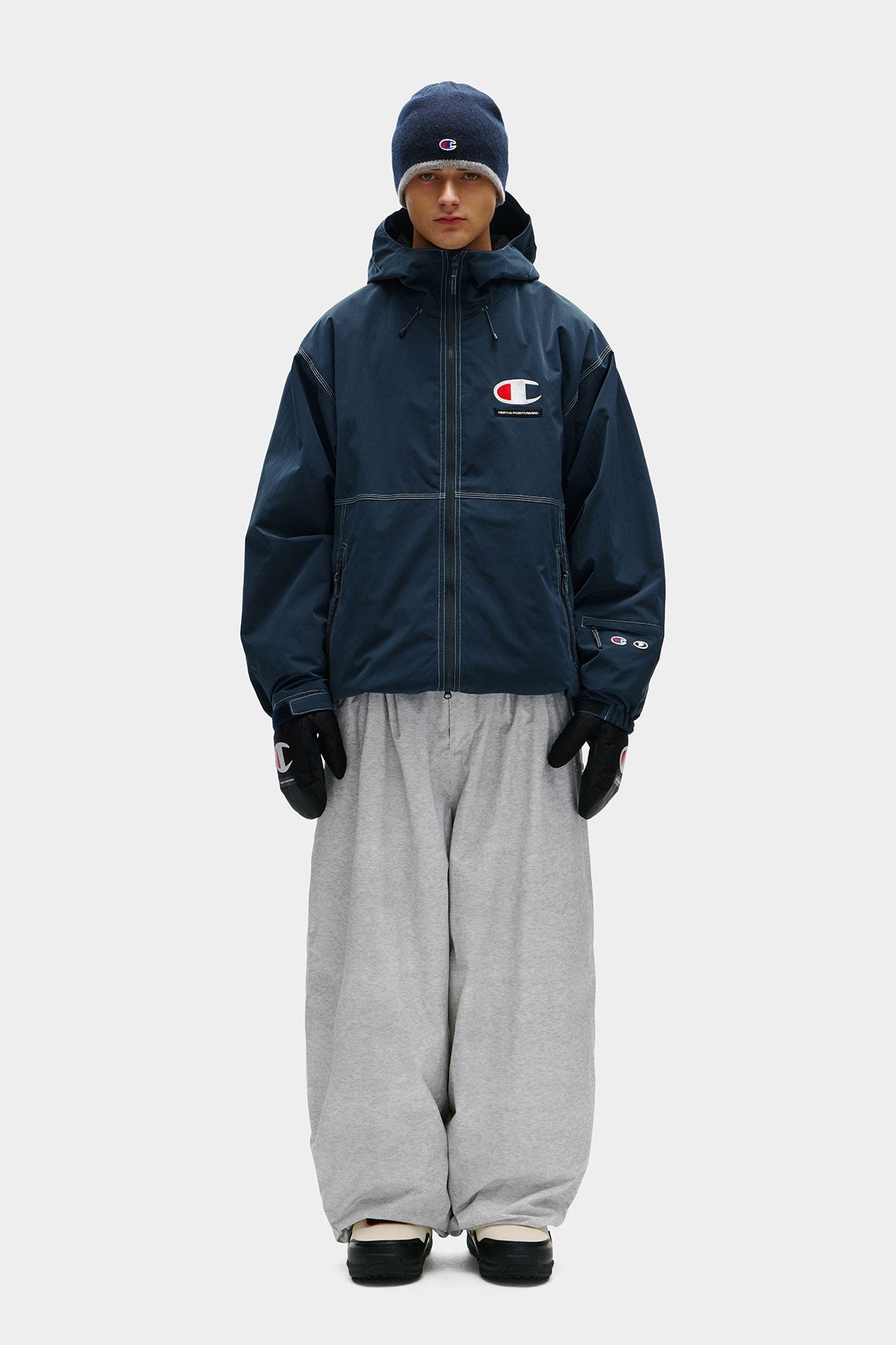 [CHAMPION x DIMITO] C-LOGO BASIC PANTS (WIDE FIT LV.2) SILVER GREY (Available date : 26.10.12)