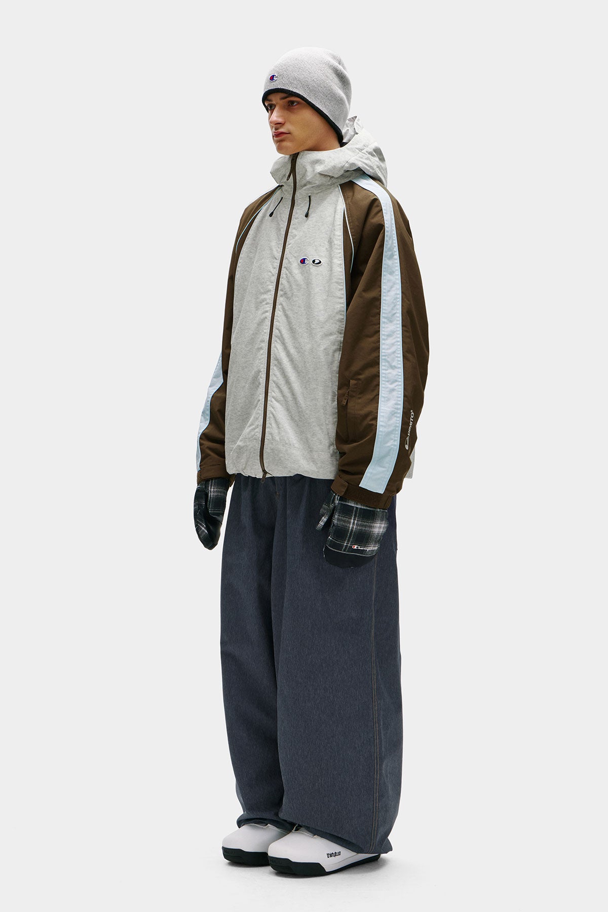 [CHAMPION x DIMITO] HERITAGE BLOCK LINE JACKET SILVER GREY (Available date : 26.10.12)