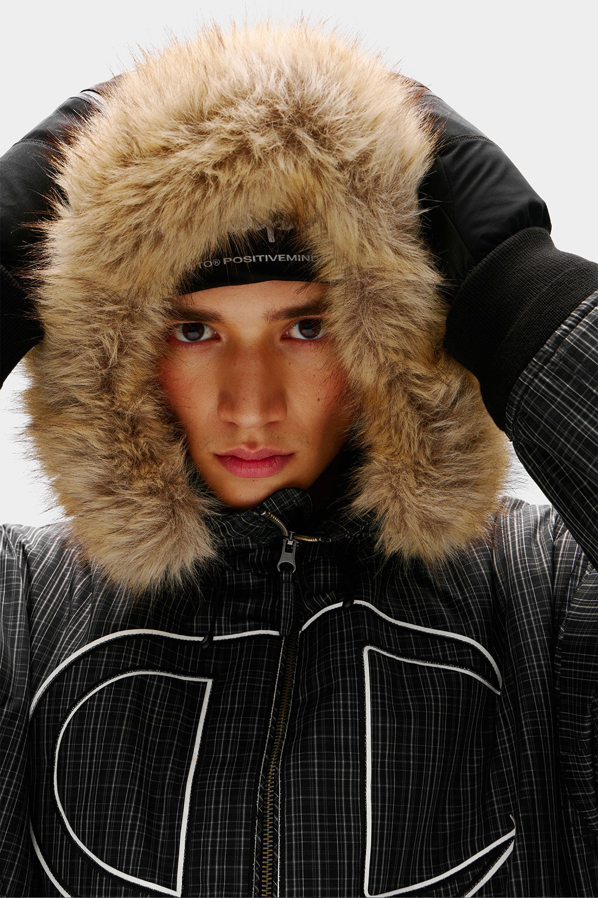 [CHAMPION x DIMITO] GIANT C-LOGO BOMBER JACKET MONO CHECK (Available date : 26.10.12)