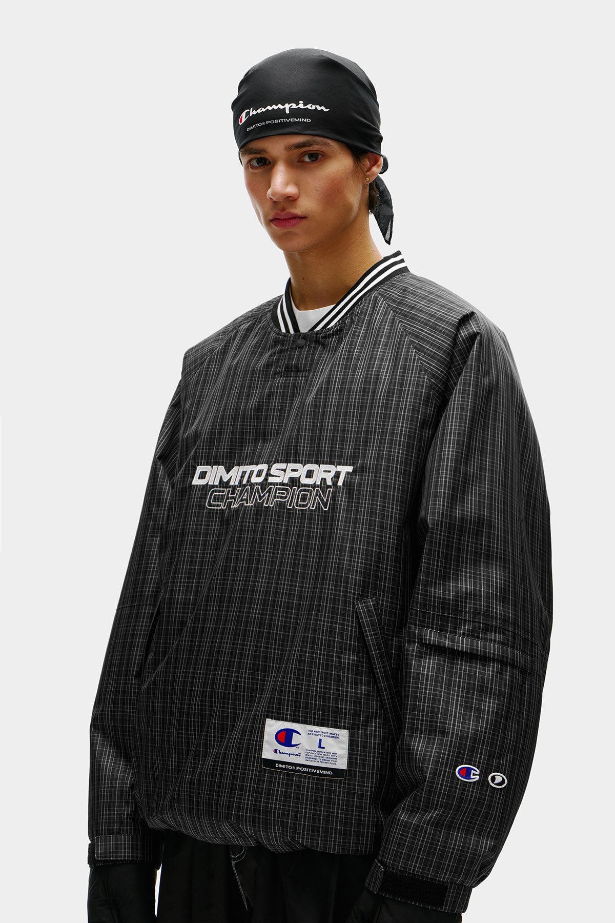 [CHAMPION x DIMITO] SPORT V-NECK SNAP PULLOVER MONO CHECK (Available date : 26.10.12)