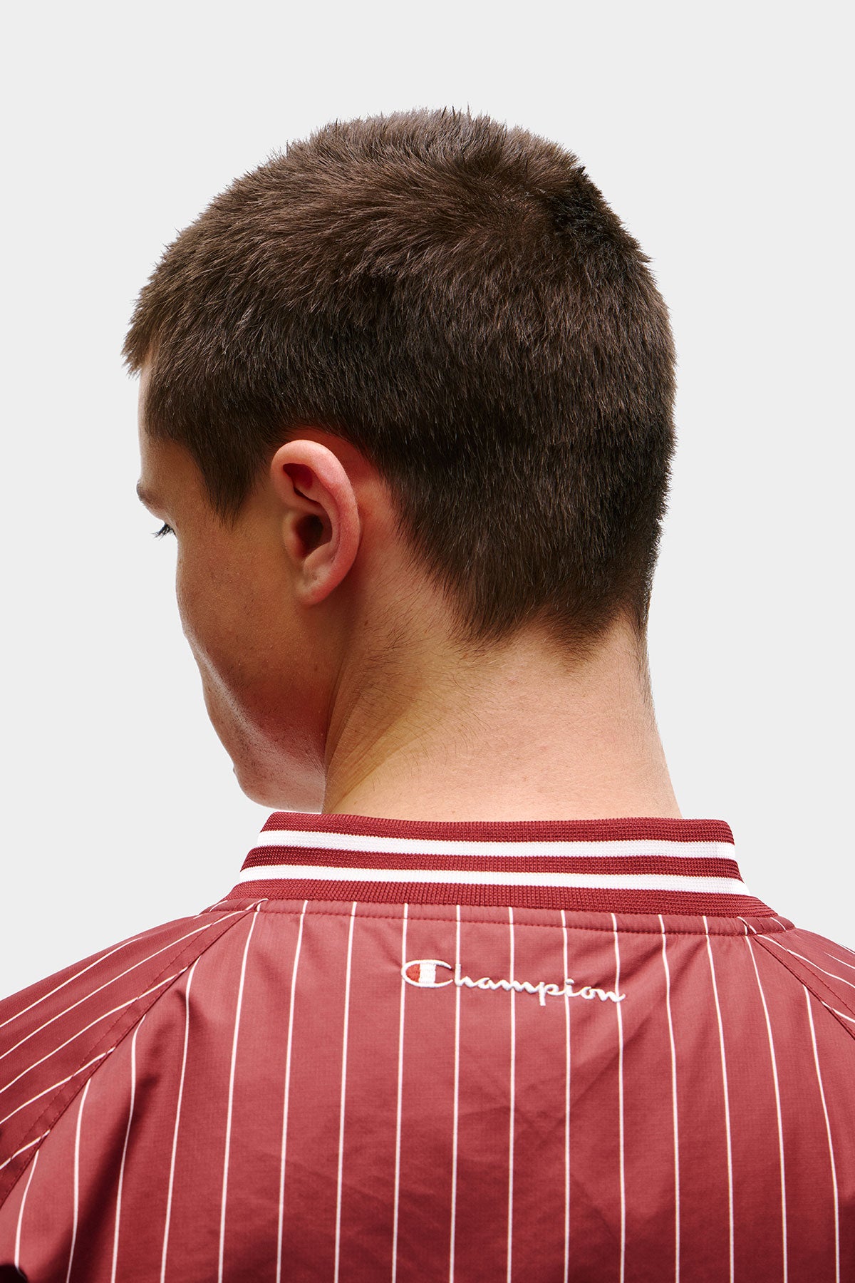 [CHAMPION x DIMITO] SPORT V-NECK SNAP PULLOVER STRIPE RED (Available date : 26.10.12)