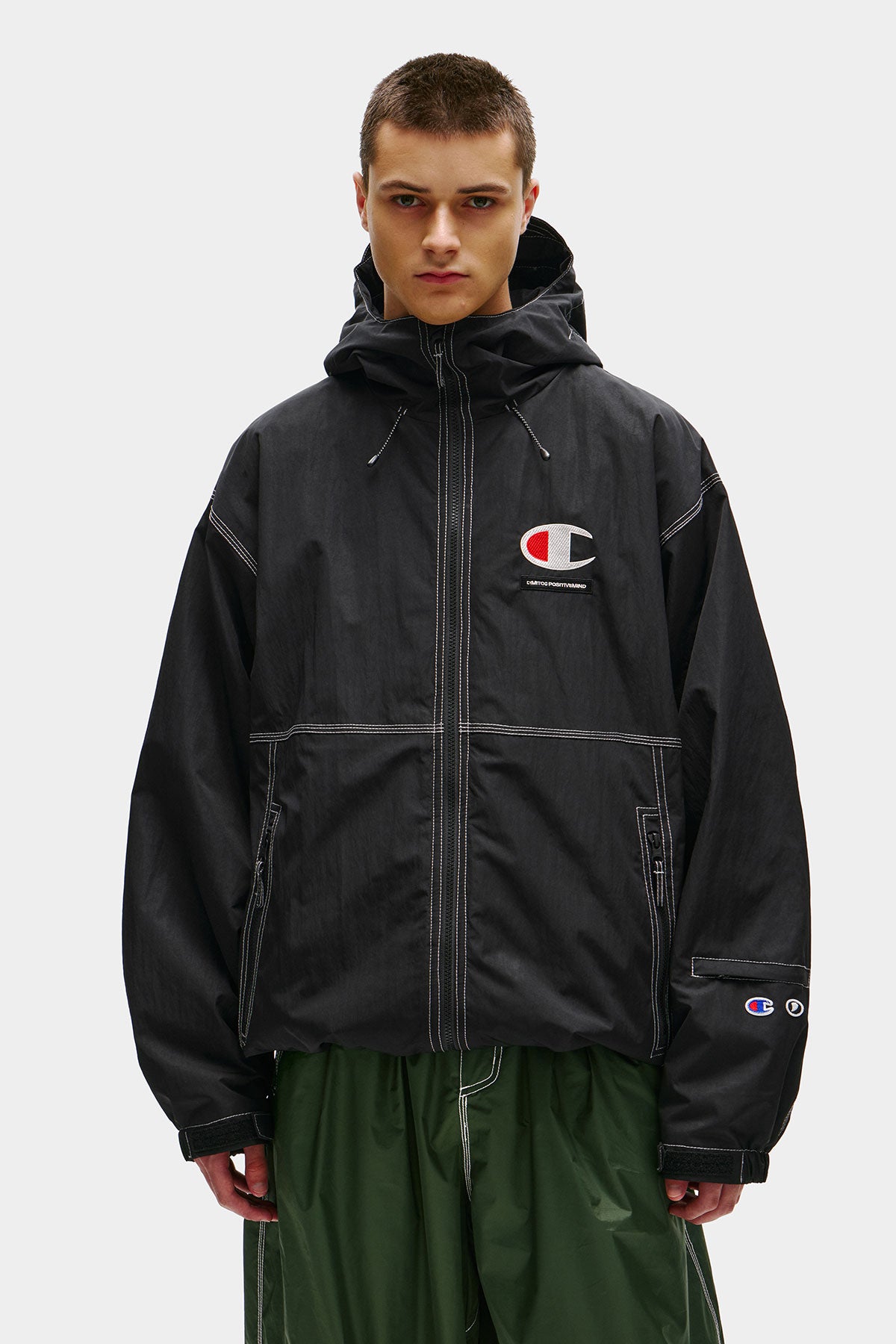 [CHAMPION x DIMITO] C-LOGO STITCHED JACKET BLACK (Available date : 26.10.12)