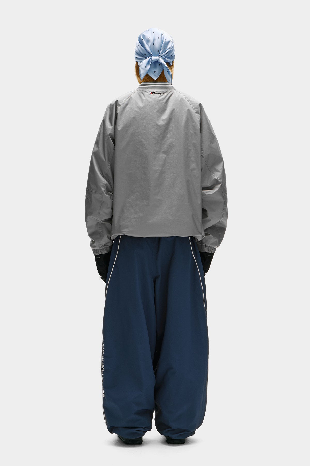[CHAMPION x DIMITO] SCRIPT TRACK BANDED PANTS (WIDE FIT LV.2) YALE BLUE (Available date : 26.10.12)