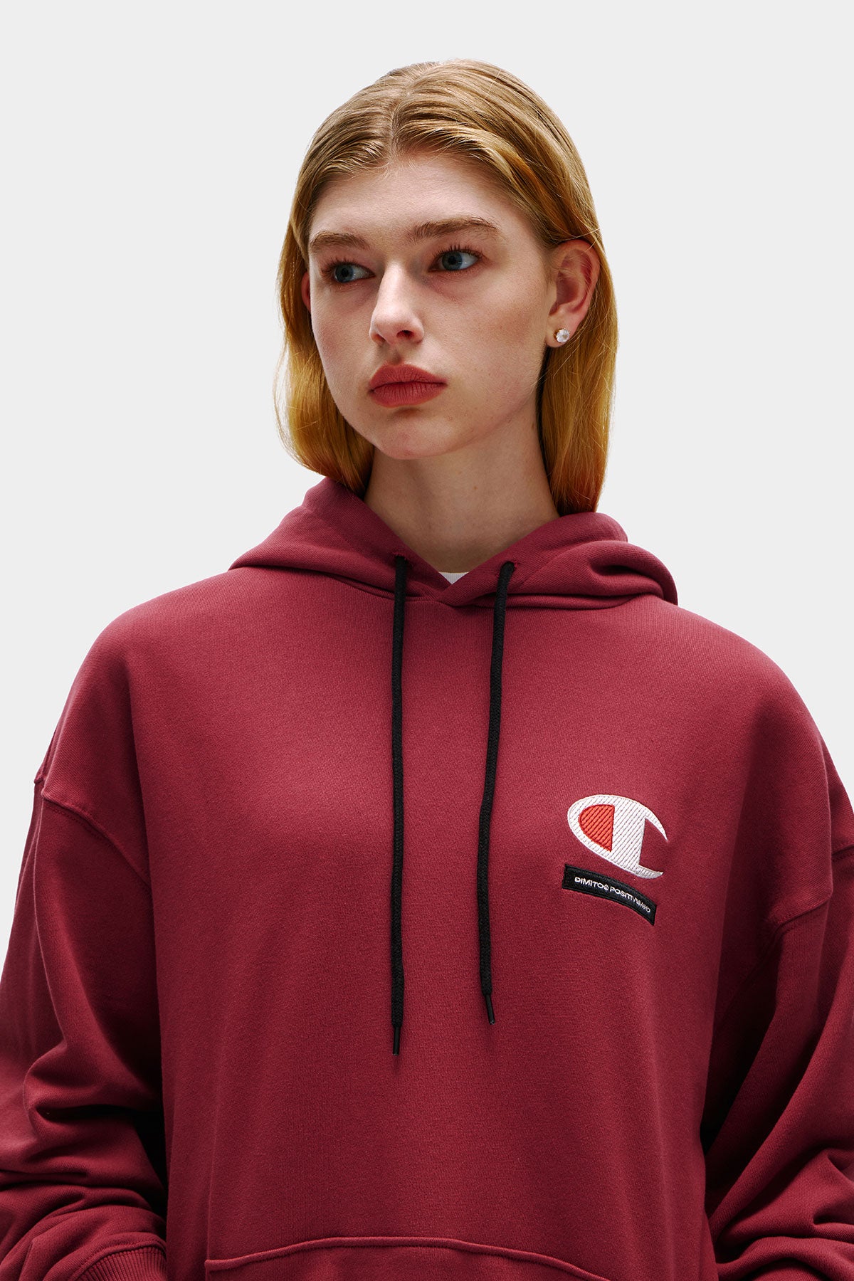 [CHAMPION x DIMITO] C-LOGO HOODIE BURGUNDY (Available date : 26.10.12)