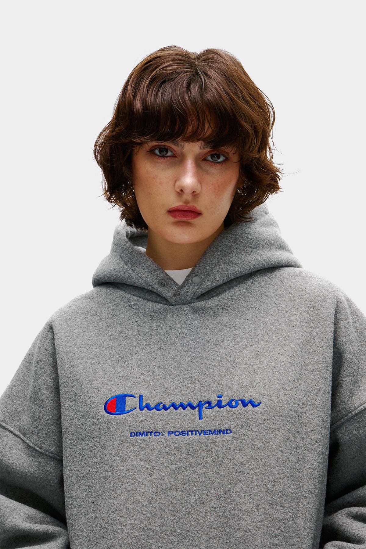 [CHAMPION x DIMITO] SCRIPT FLEECE HOODIE WARM GREY (Available date : 26.10.12)