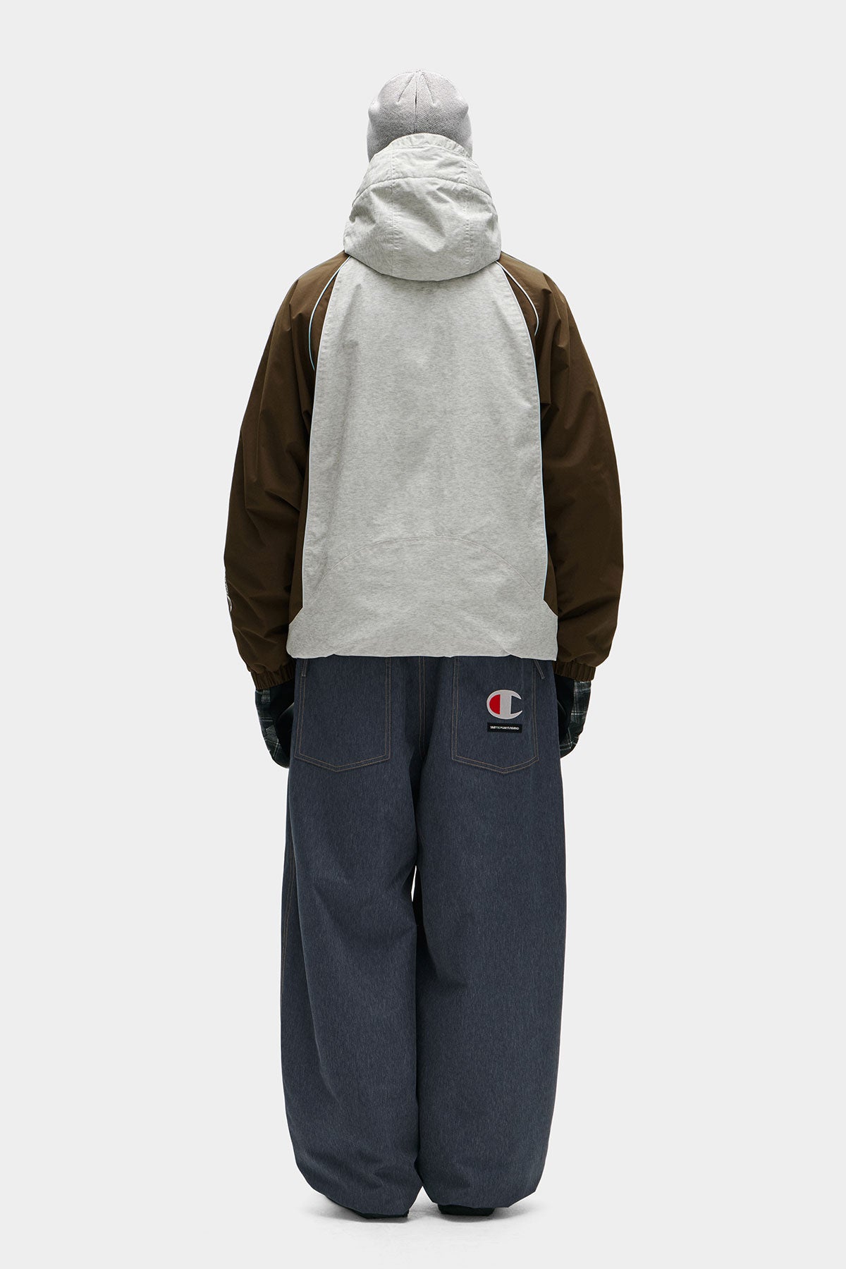 [CHAMPION x DIMITO] HERITAGE BLOCK LINE JACKET SILVER GREY (Available date : 26.10.12)