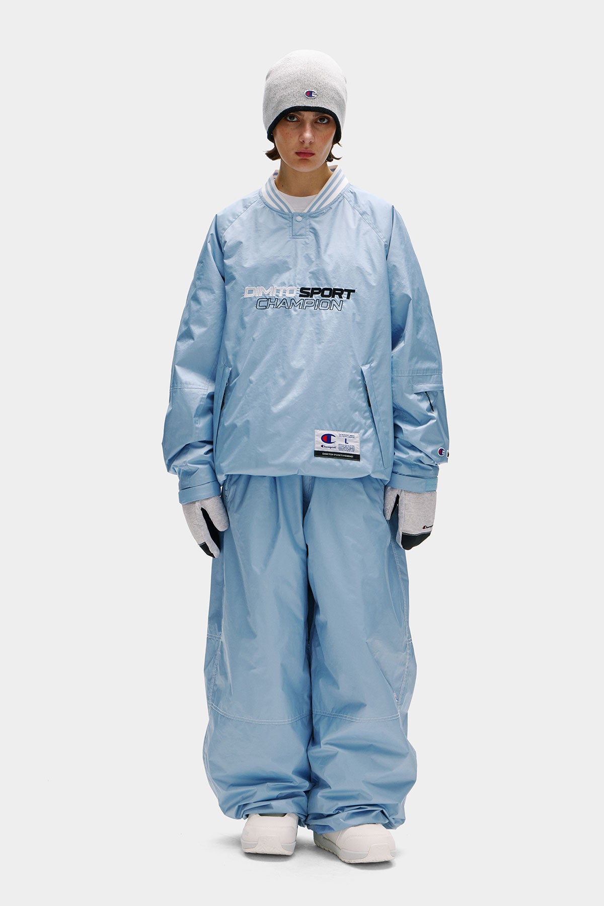 [CHAMPION x DIMITO] SPORT V-NECK SNAP PULLOVER ICE COLUMBIA (Available date : 26.10.12)